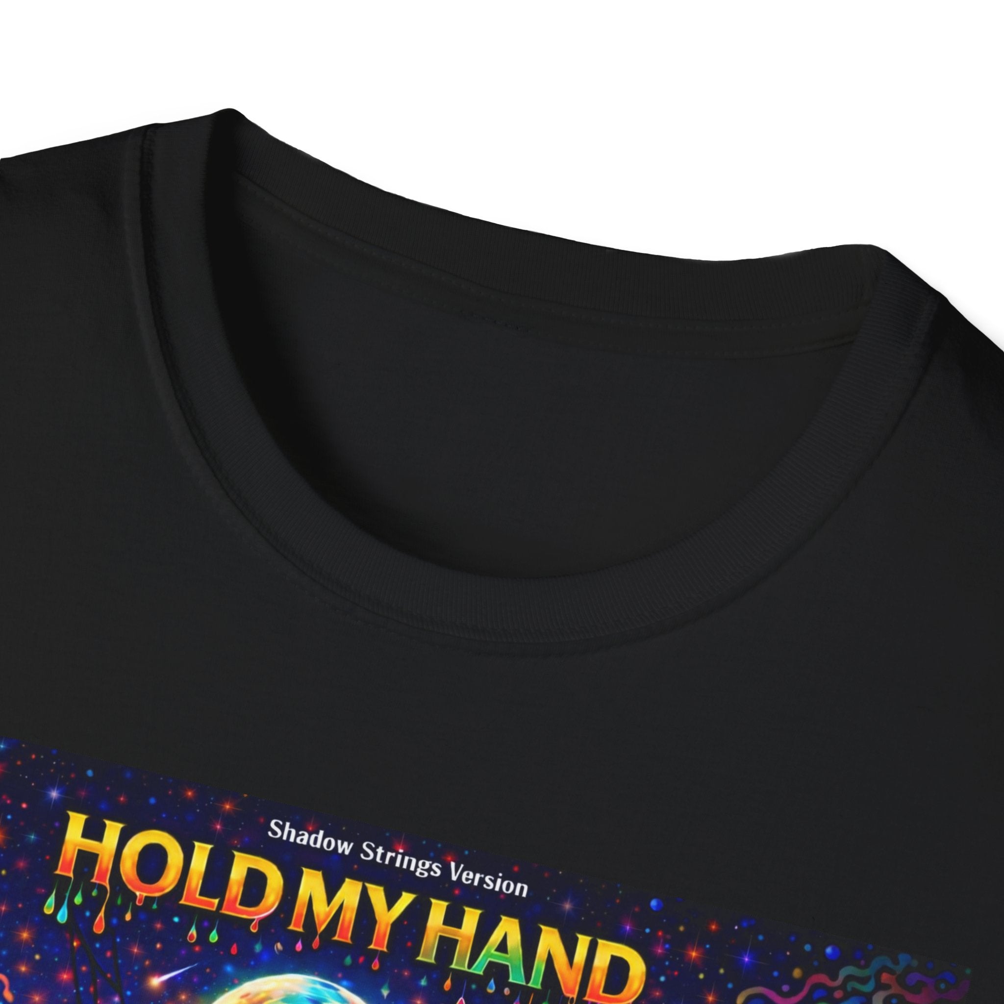 Hold My Hand Graphic T-Shirt  Song Cover Art From The Caribbean Calavera Album — Cosmic Couple Silhouette Tee
