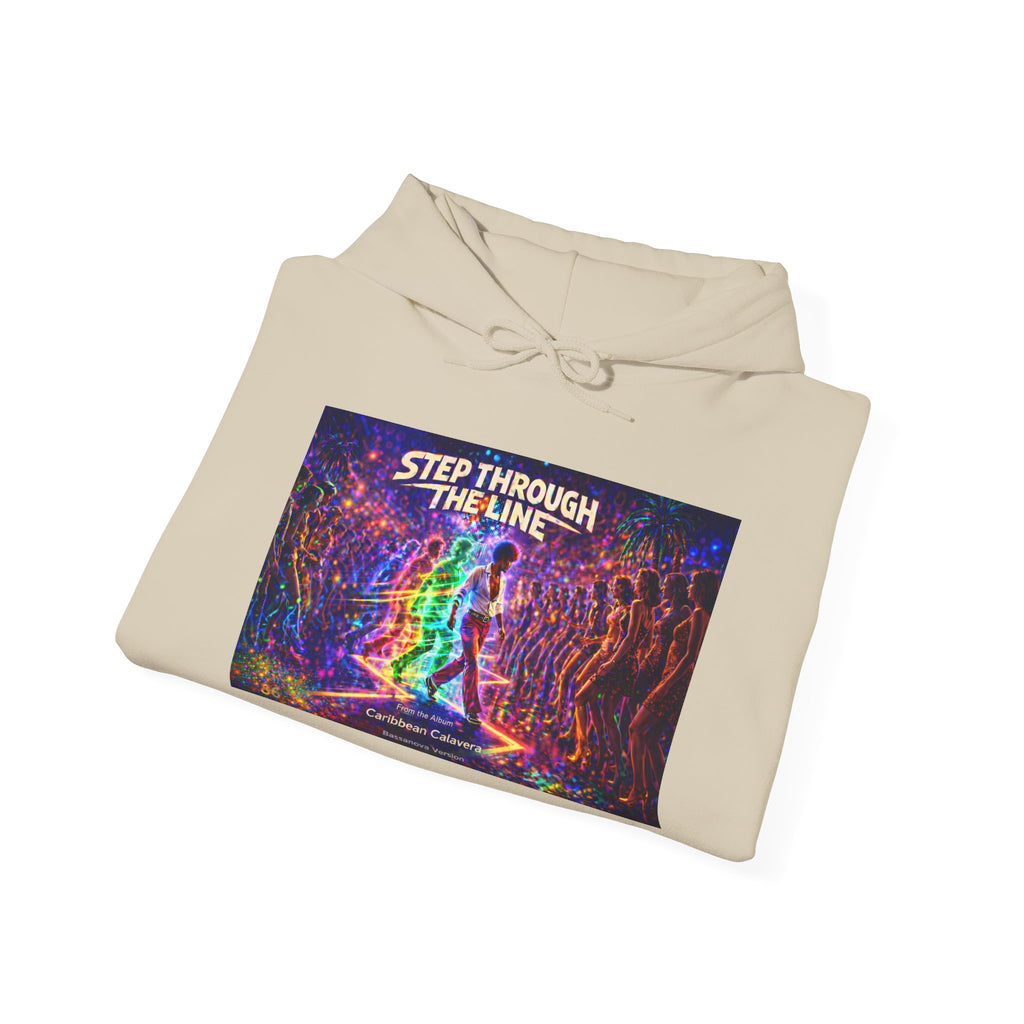 Step Through The Line Hoodie Song Cover Art From The Caribbean Calavera Album — Psychedelic Trippy Graphic Pullover