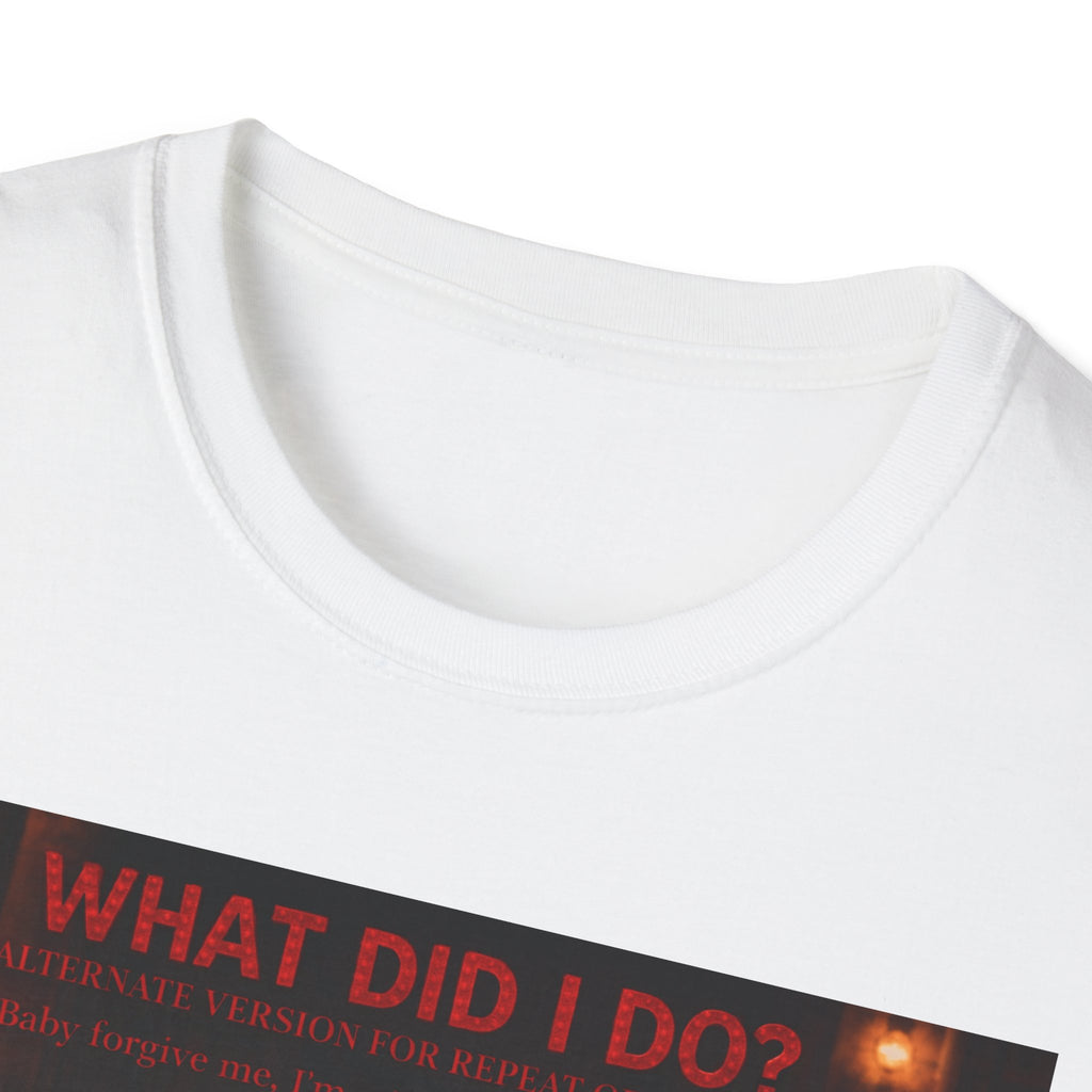 T-Shirt — "What Did I Do?" Dark Vintage Portrait Graphic Tee