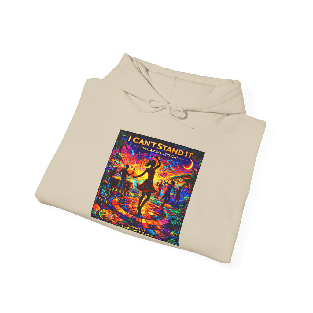 "I Can't Stand It" Psychedelic Dance Hoodie –  Song Cover Art From The Caribbean Calavera Album  Retro Disco Graphic