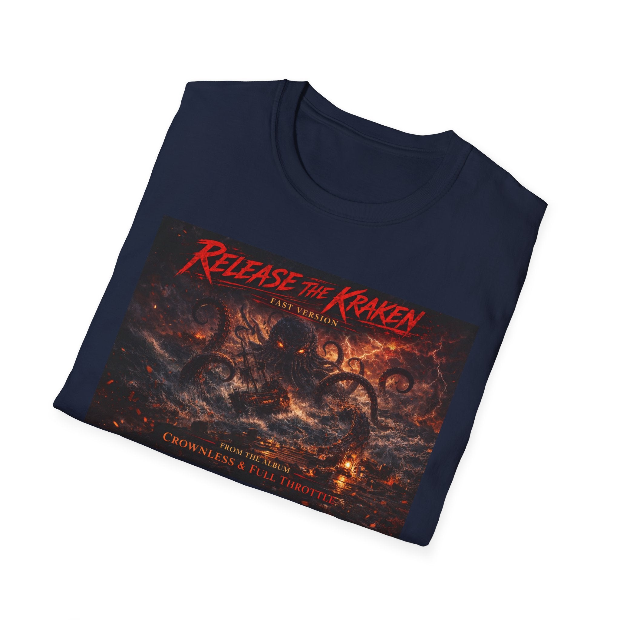 T-Shirt — 'Release the Kraken' Retro Nautical Kraken Graphic Tee