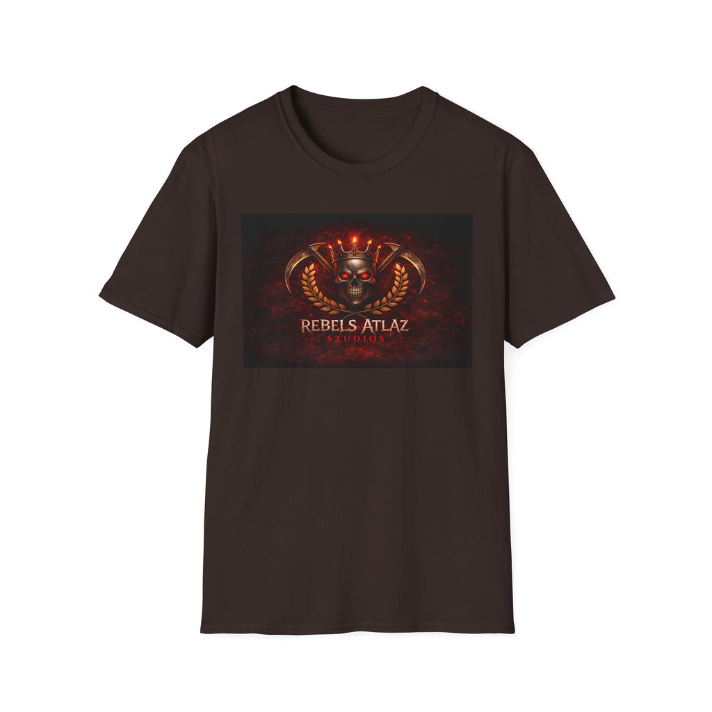 Rebelz Atlaz Film Studios Logo  Emblem T-Shirt — Vintage Military Crest Graphic Tee