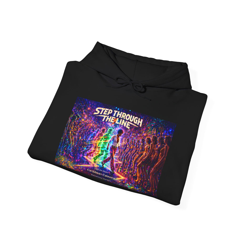 Step Through The Line Hoodie Song Cover Art From The Caribbean Calavera Album — Psychedelic Trippy Graphic Pullover