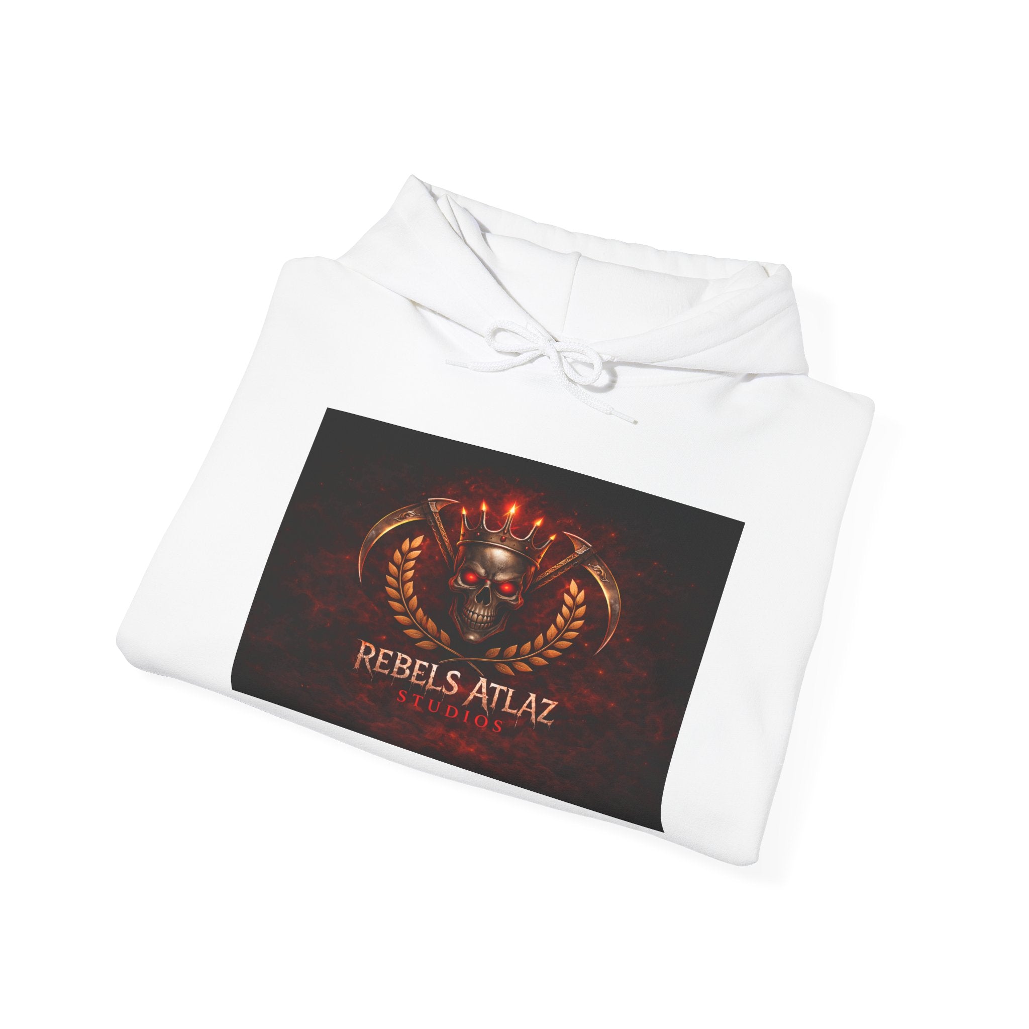 Rebelz Atlaz Films Studio Hoodie – Vintage Flaming Serpent Band Logo Pullover