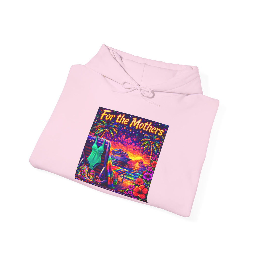 For the Mothers Hoodie —   Song Cover Art From The Caribbean Calavera Album  Psychedelic Moonlit Cat Art Sweatshirt
