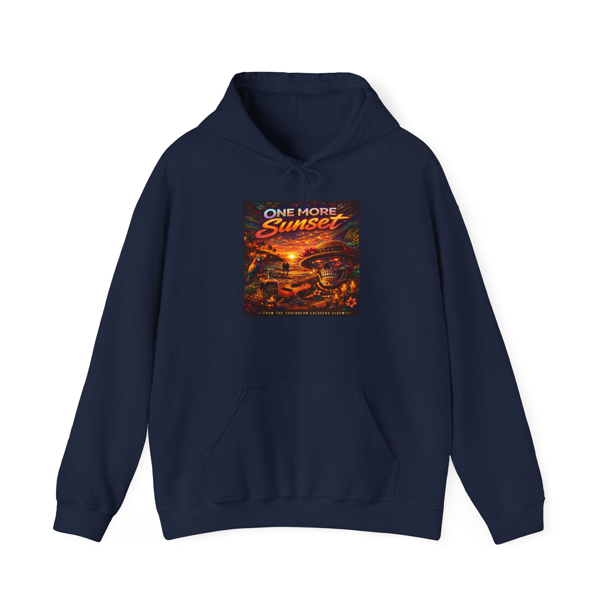 "One More Sunset"  Song Cover Art From The Caribbean Calavera Album Skateboard Vintage Graphic Pullover Sunset Skate Hoodie —