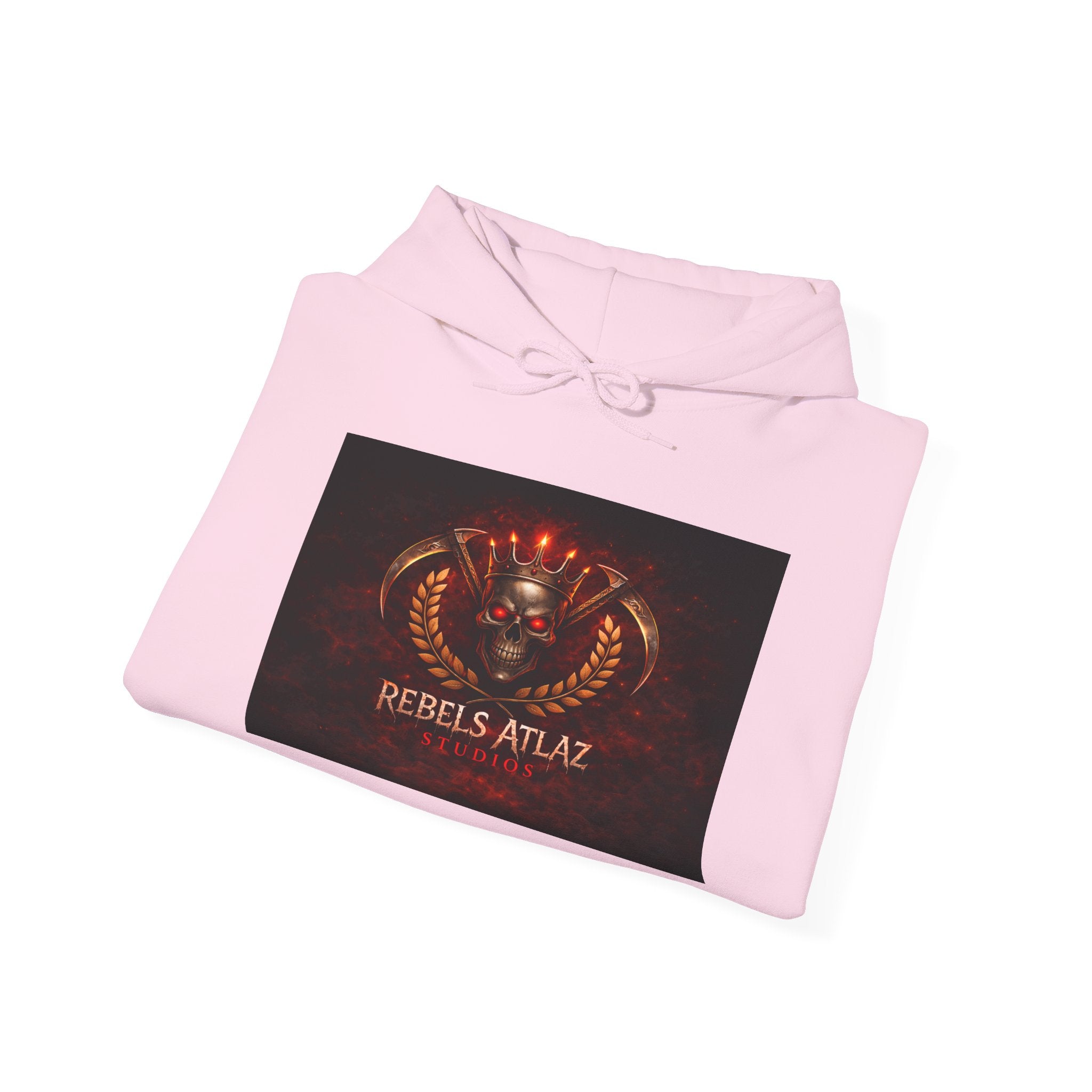 Rebelz Atlaz Films Studio Hoodie – Vintage Flaming Serpent Band Logo Pullover