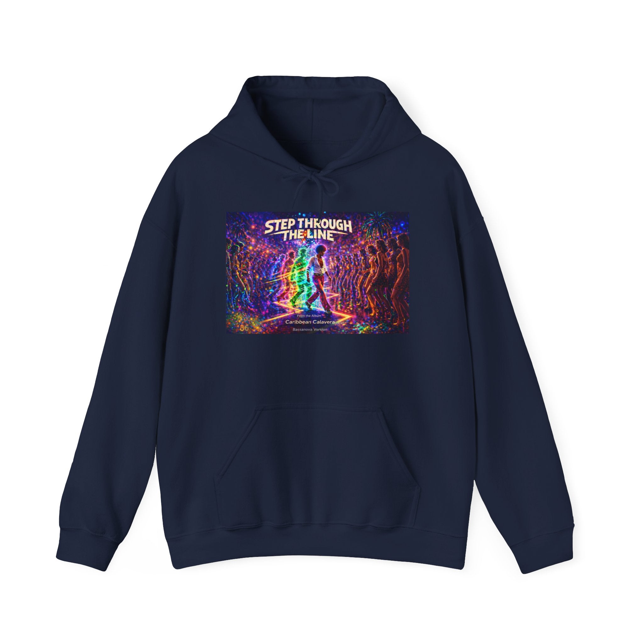 Step Through The Line Hoodie Song Cover Art From The Caribbean Calavera Album — Psychedelic Trippy Graphic Pullover