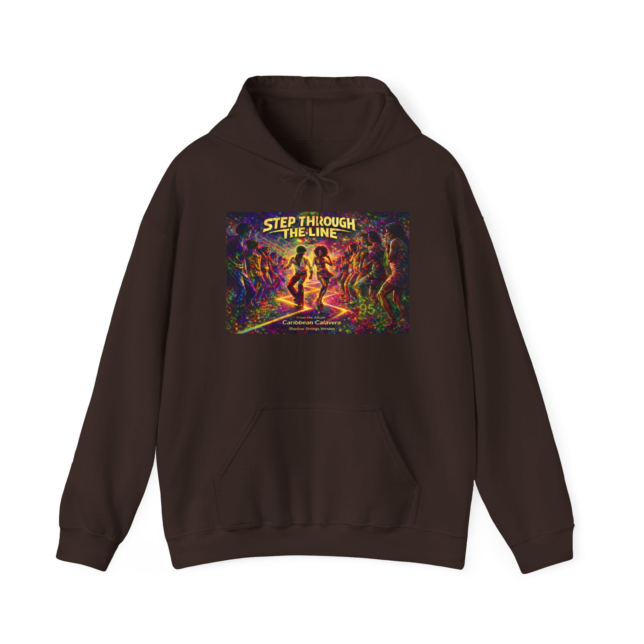 Step Through The Line Hoodie Song Cover Art From The Caribbean Calavera Album  — Retro Psychedelic Dance Graphic Pullover