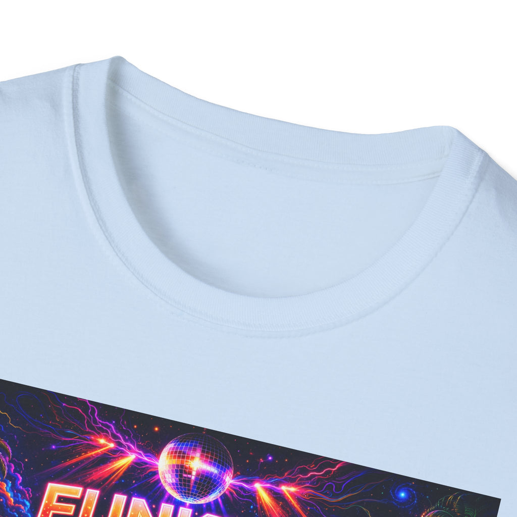 Funkify   Song Cover Art From The Caribbean Calavera Album  Neon City T-Shirt – Retro Synthwave Music Tee