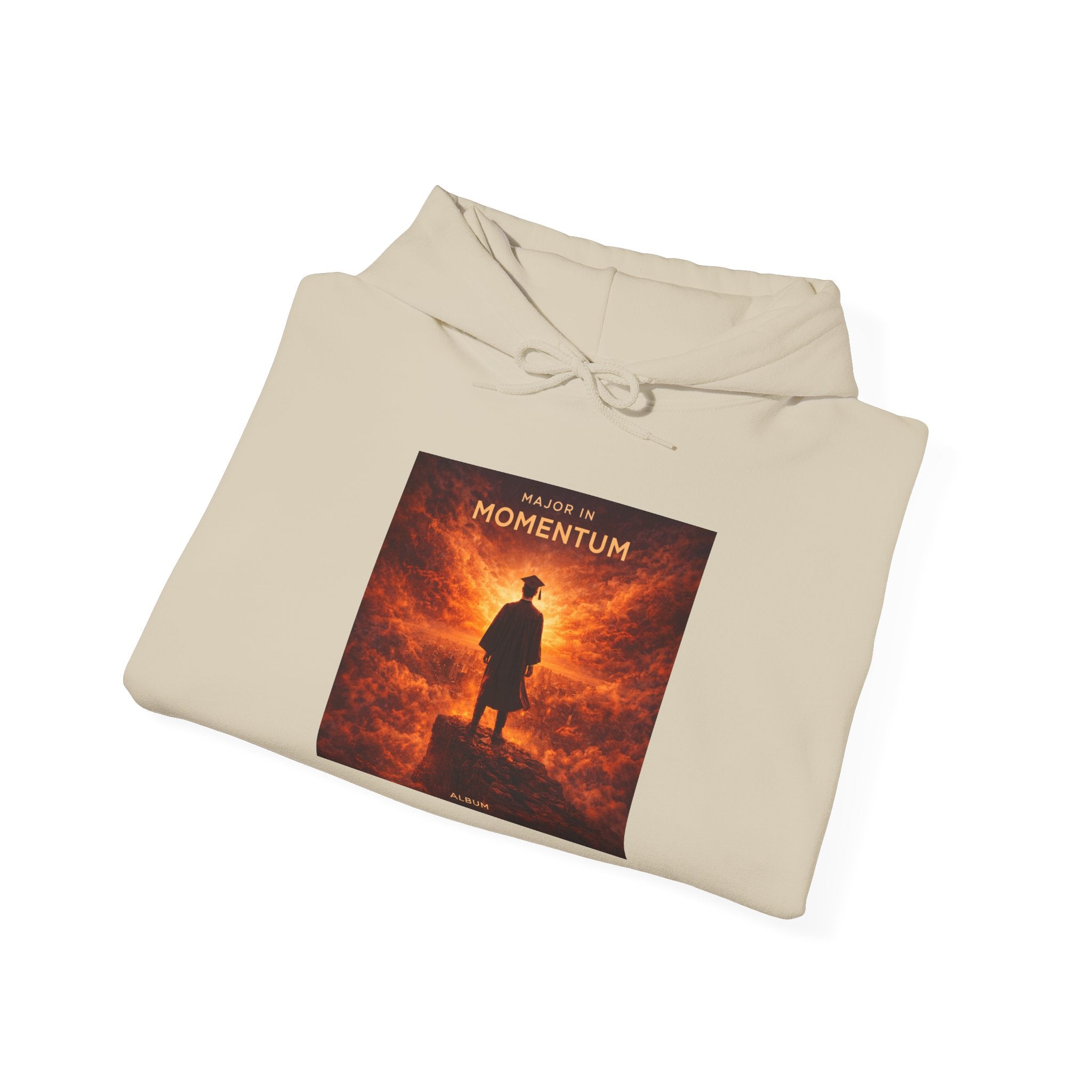 Hoodie - 'Major in Momentum' Silhouette Sunset Graphic Hoodie
