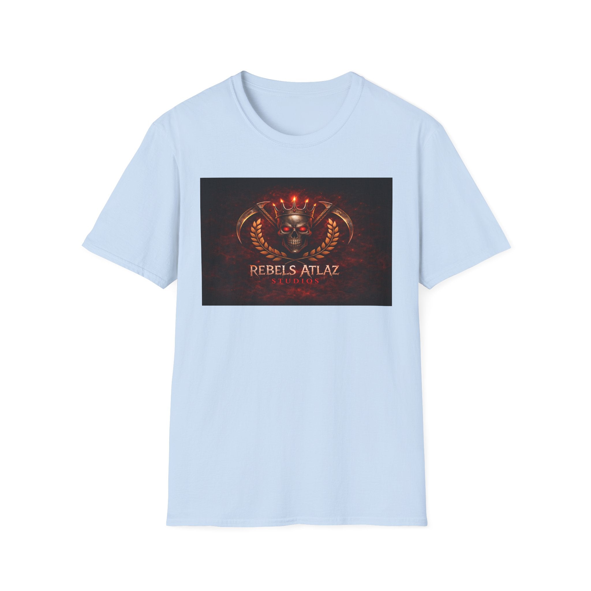 Rebelz Atlaz Film Studios Logo  Emblem T-Shirt — Vintage Military Crest Graphic Tee