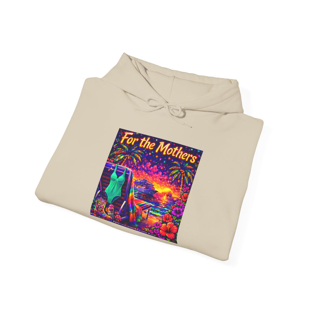 For the Mothers Hoodie —   Song Cover Art From The Caribbean Calavera Album  Psychedelic Moonlit Cat Art Sweatshirt