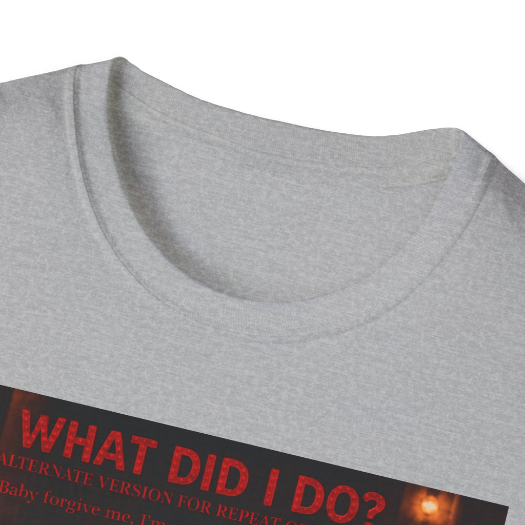 T-Shirt — "What Did I Do?" Dark Vintage Portrait Graphic Tee