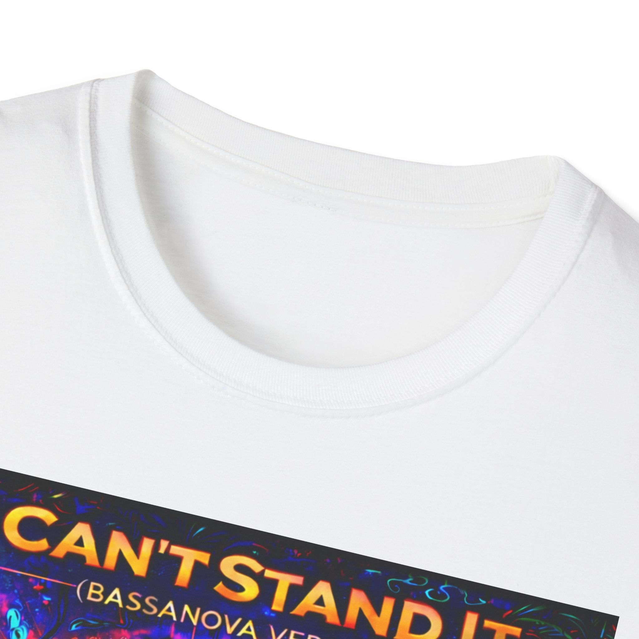 I Can't Stand It Dance T-Shirt   Song Cover Art From The Caribbean Calavera Album — Vibrant Caribbean Disco Sunset Tee