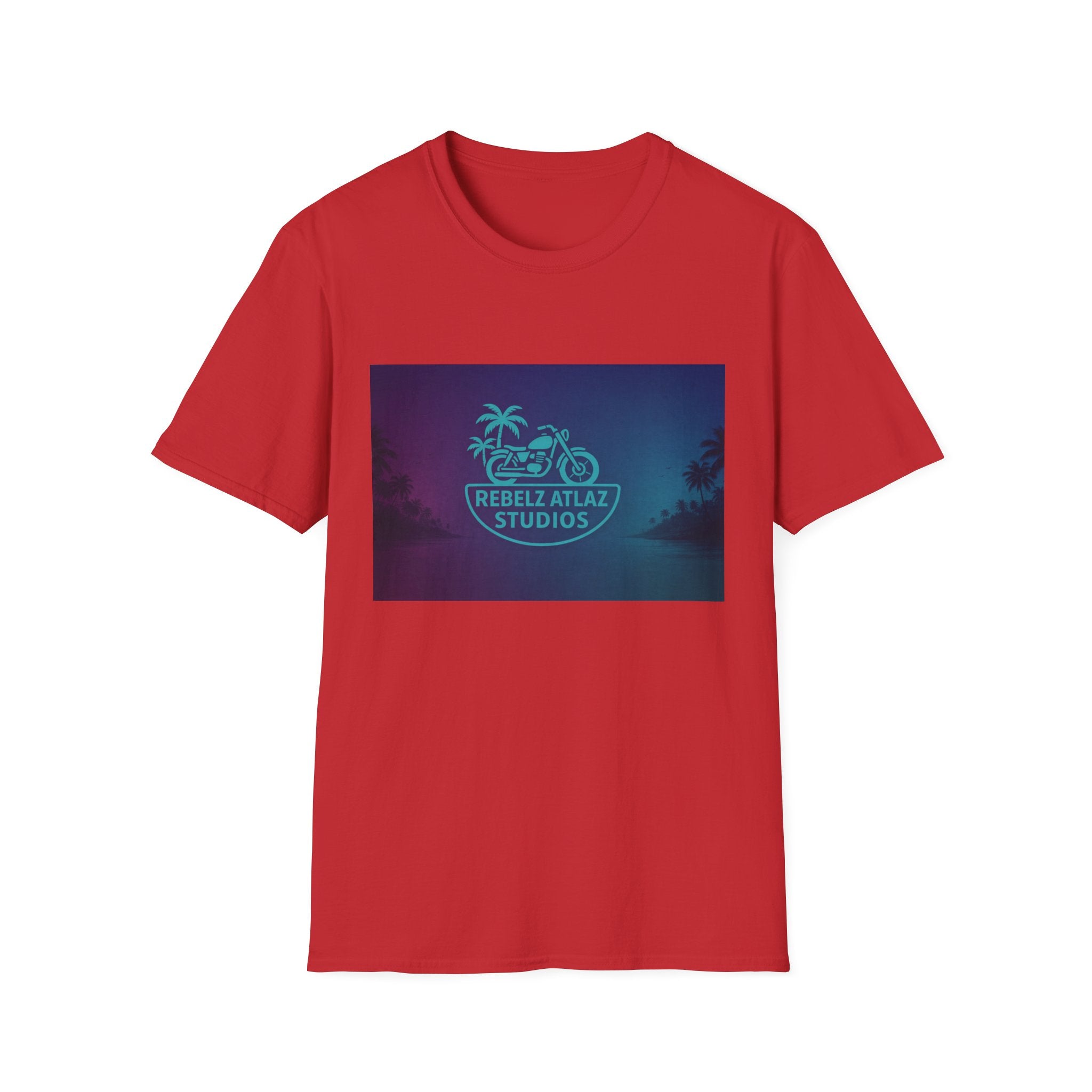 Rebel Ataz Studios Logo T-Shirt — Tropical Palm Graphic Tee