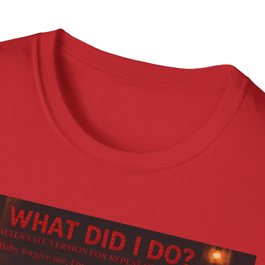 T-Shirt — "What Did I Do?" Dark Vintage Portrait Graphic Tee
