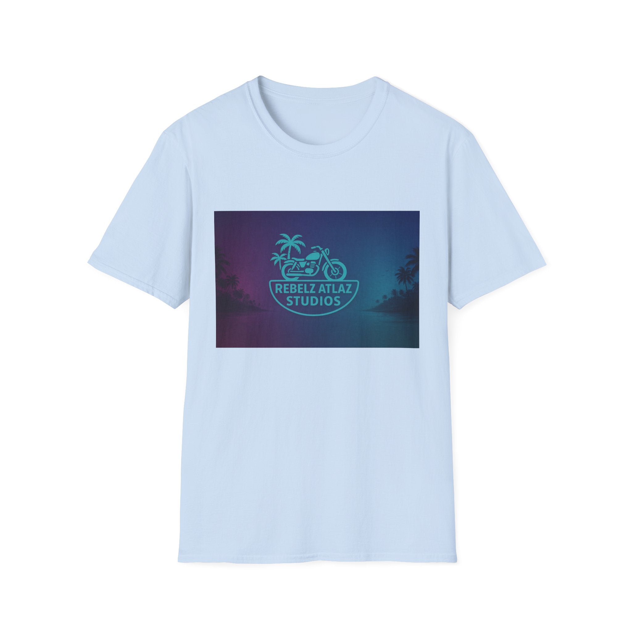 Rebel Ataz Studios Logo T-Shirt — Tropical Palm Graphic Tee