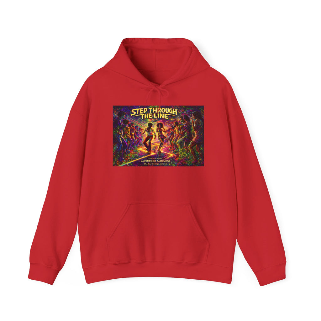 Step Through The Line Hoodie Song Cover Art From The Caribbean Calavera Album  — Retro Psychedelic Dance Graphic Pullover