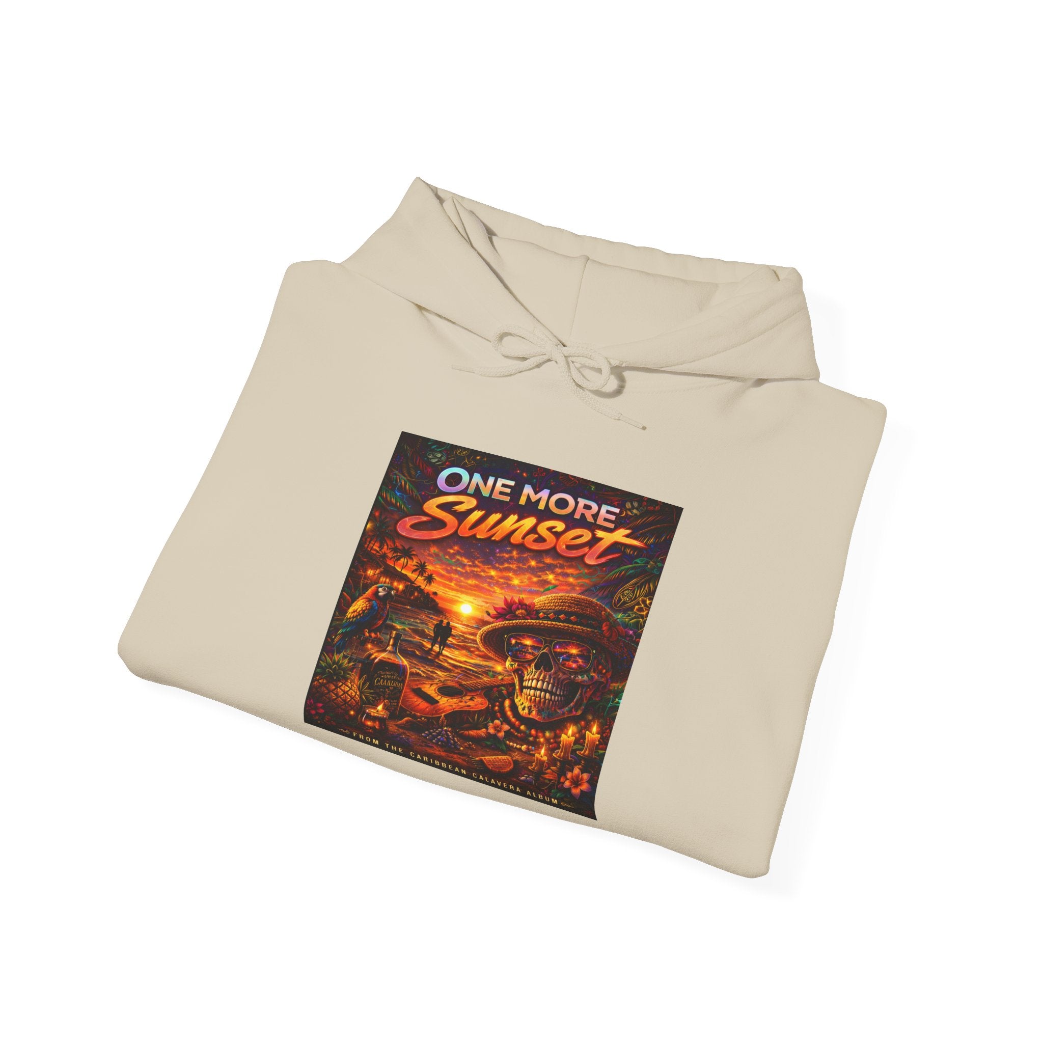 "One More Sunset"  Song Cover Art From The Caribbean Calavera Album Skateboard Vintage Graphic Pullover Sunset Skate Hoodie —