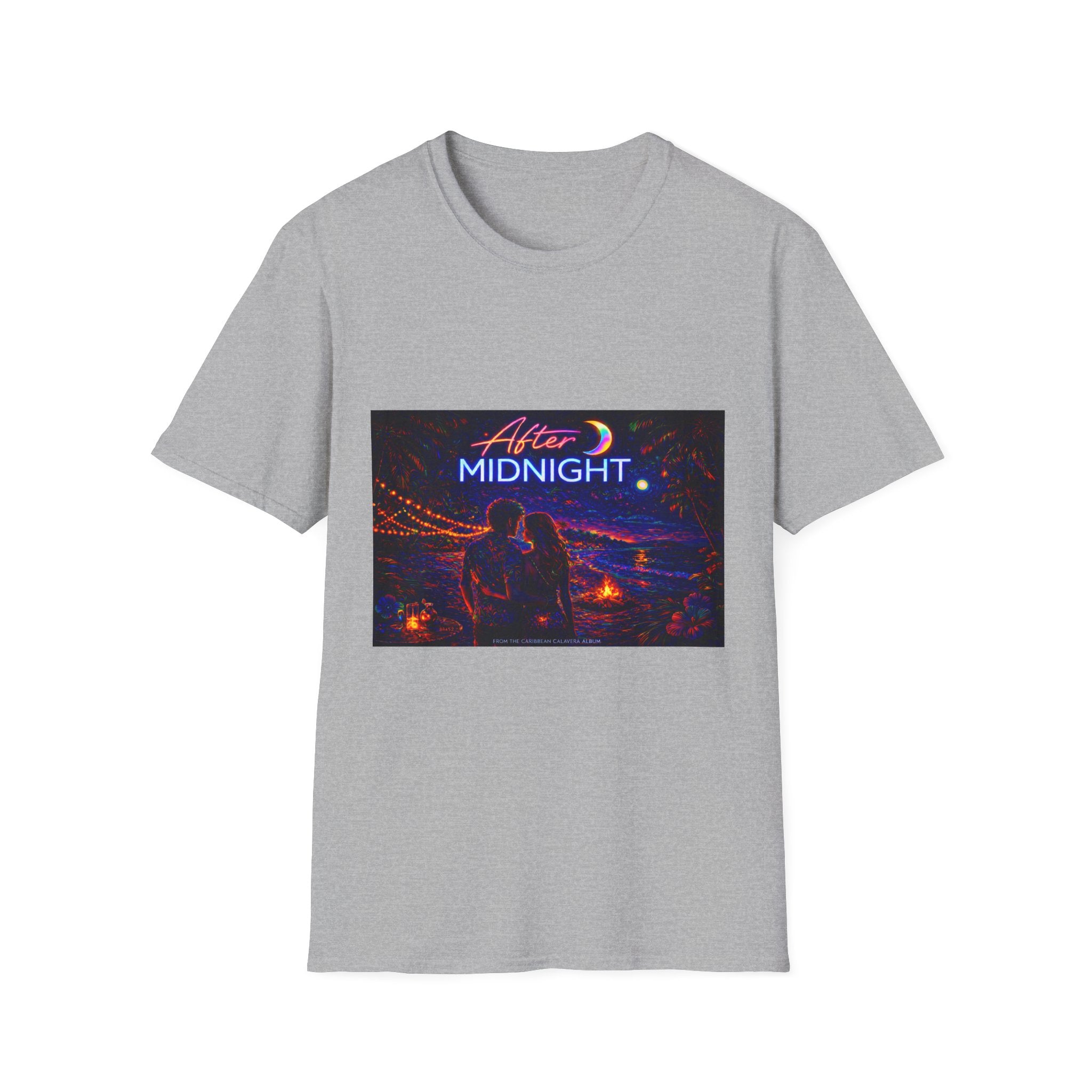 After Midnight Song Cover Art From The Caribbean Calavera Album Hoodie Graphic T-Shirt — Neon City Nightscape Tee