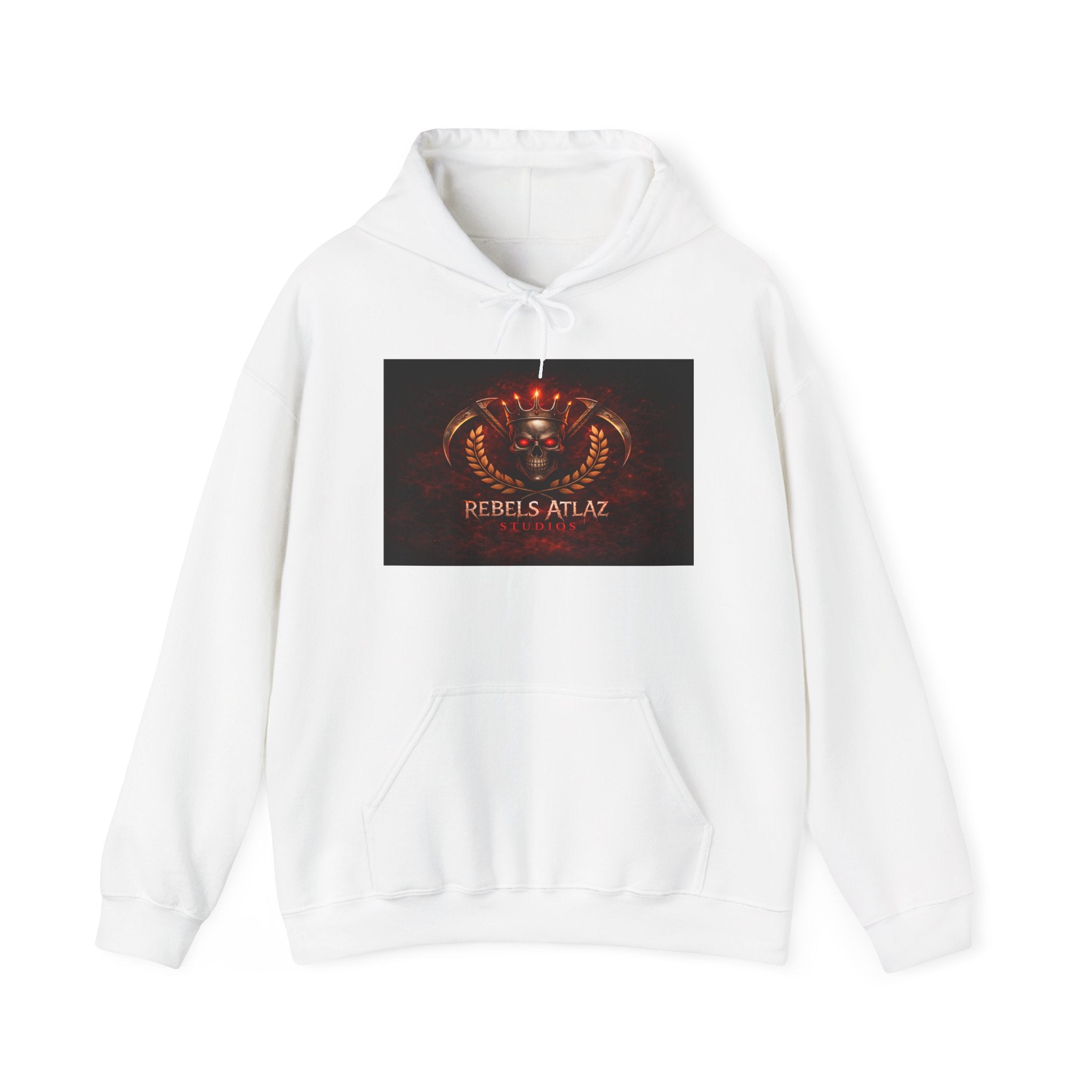 Rebelz Atlaz Films Studio Hoodie – Vintage Flaming Serpent Band Logo Pullover
