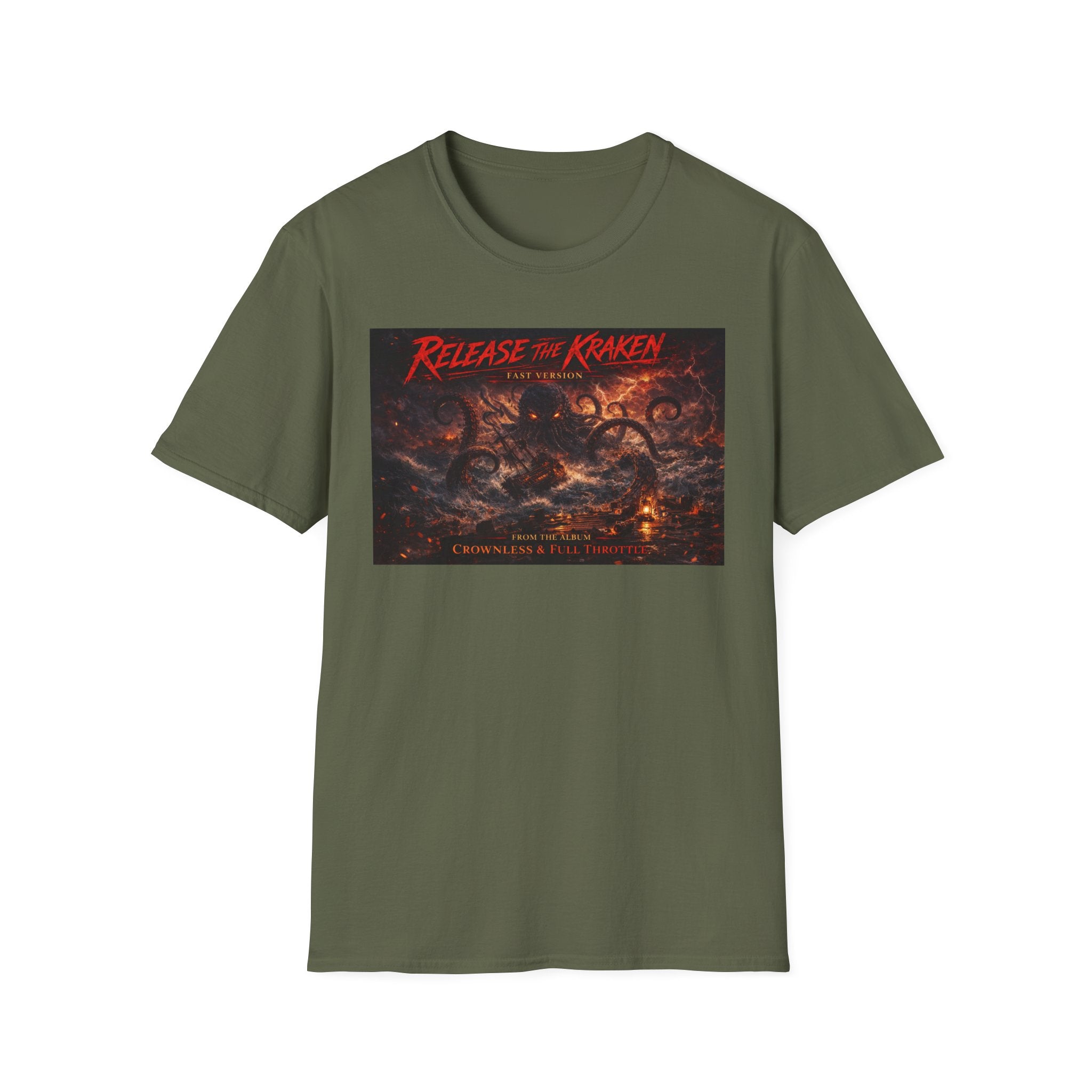 T-Shirt — 'Release the Kraken' Retro Nautical Kraken Graphic Tee