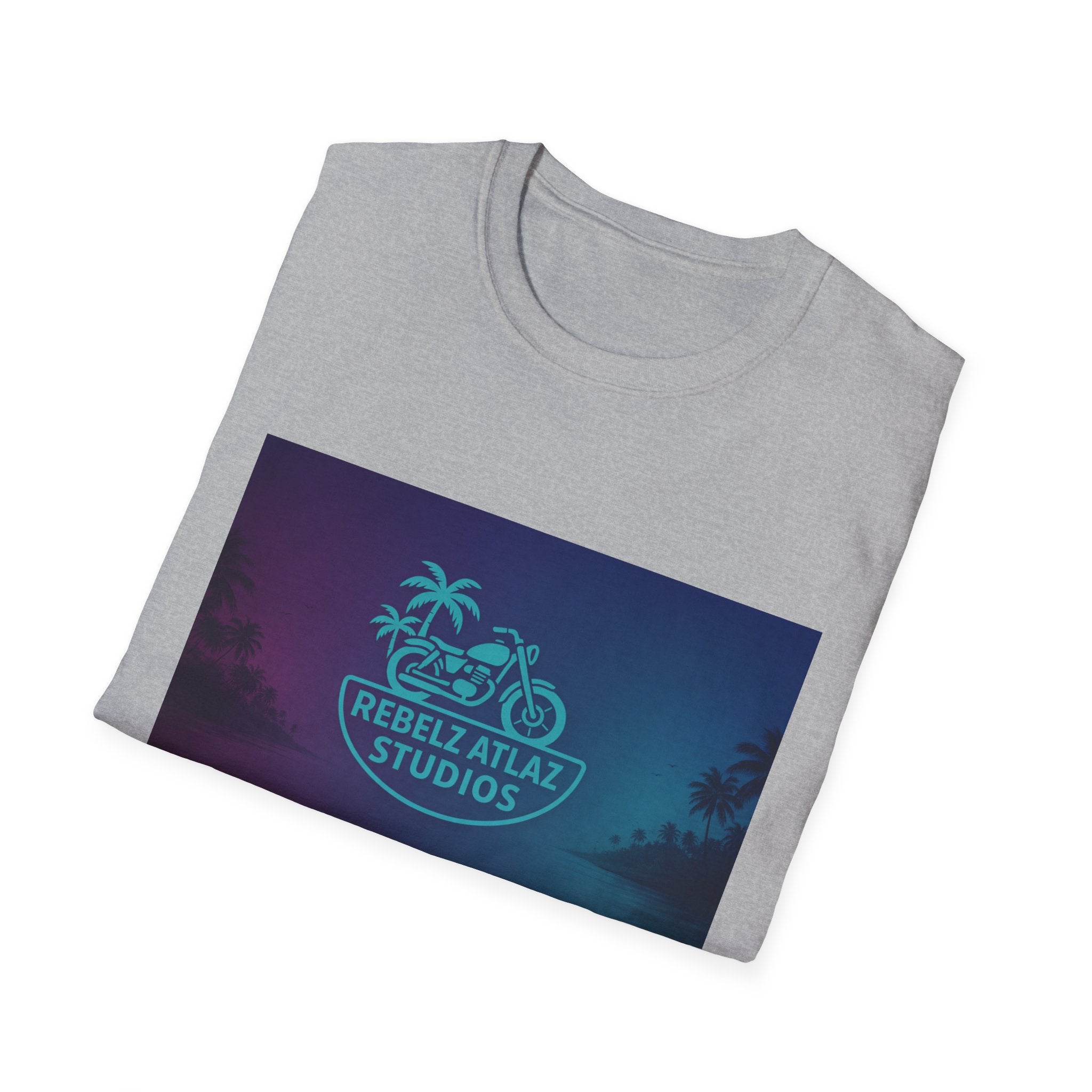 Rebel Ataz Studios Logo T-Shirt — Tropical Palm Graphic Tee
