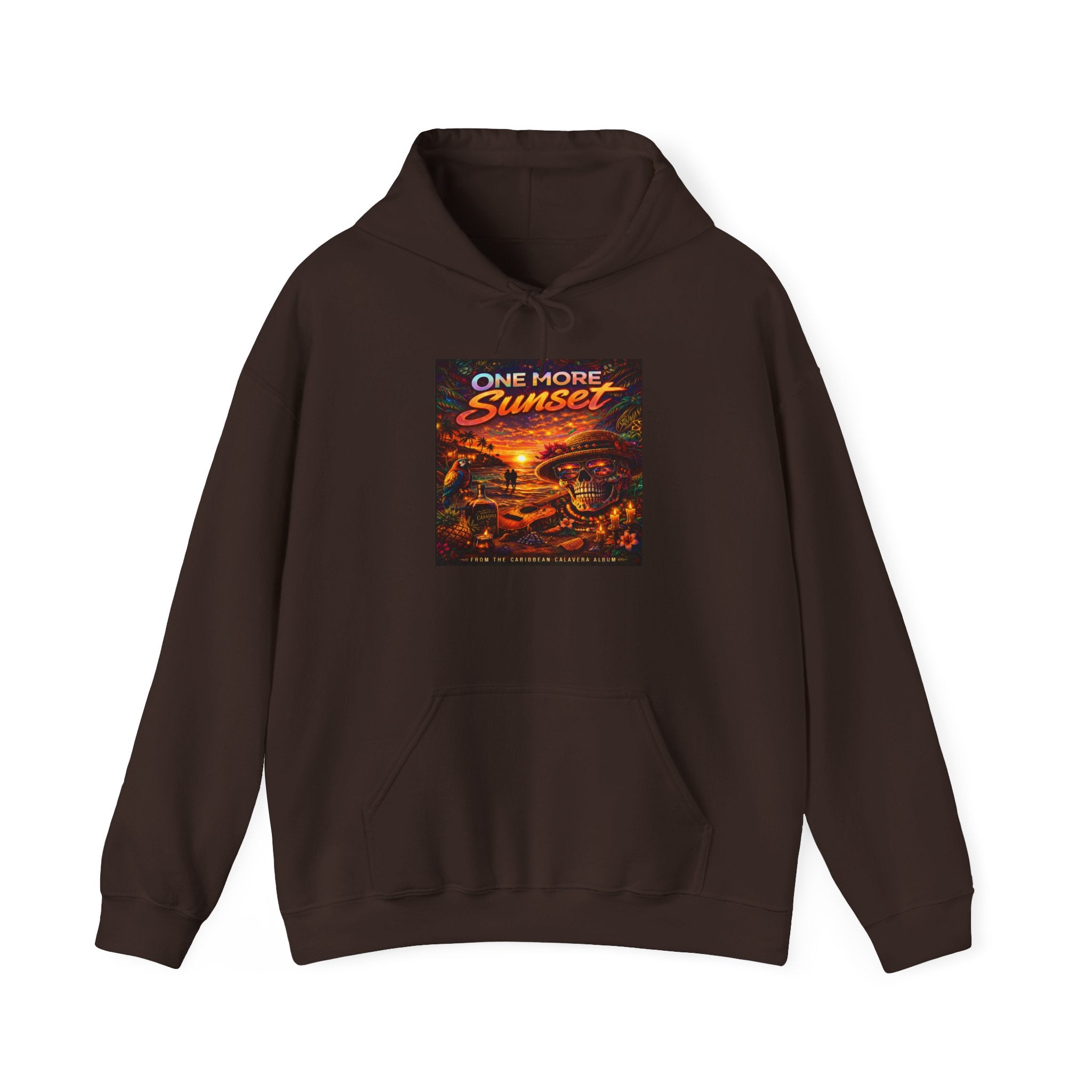 "One More Sunset"  Song Cover Art From The Caribbean Calavera Album Skateboard Vintage Graphic Pullover Sunset Skate Hoodie —
