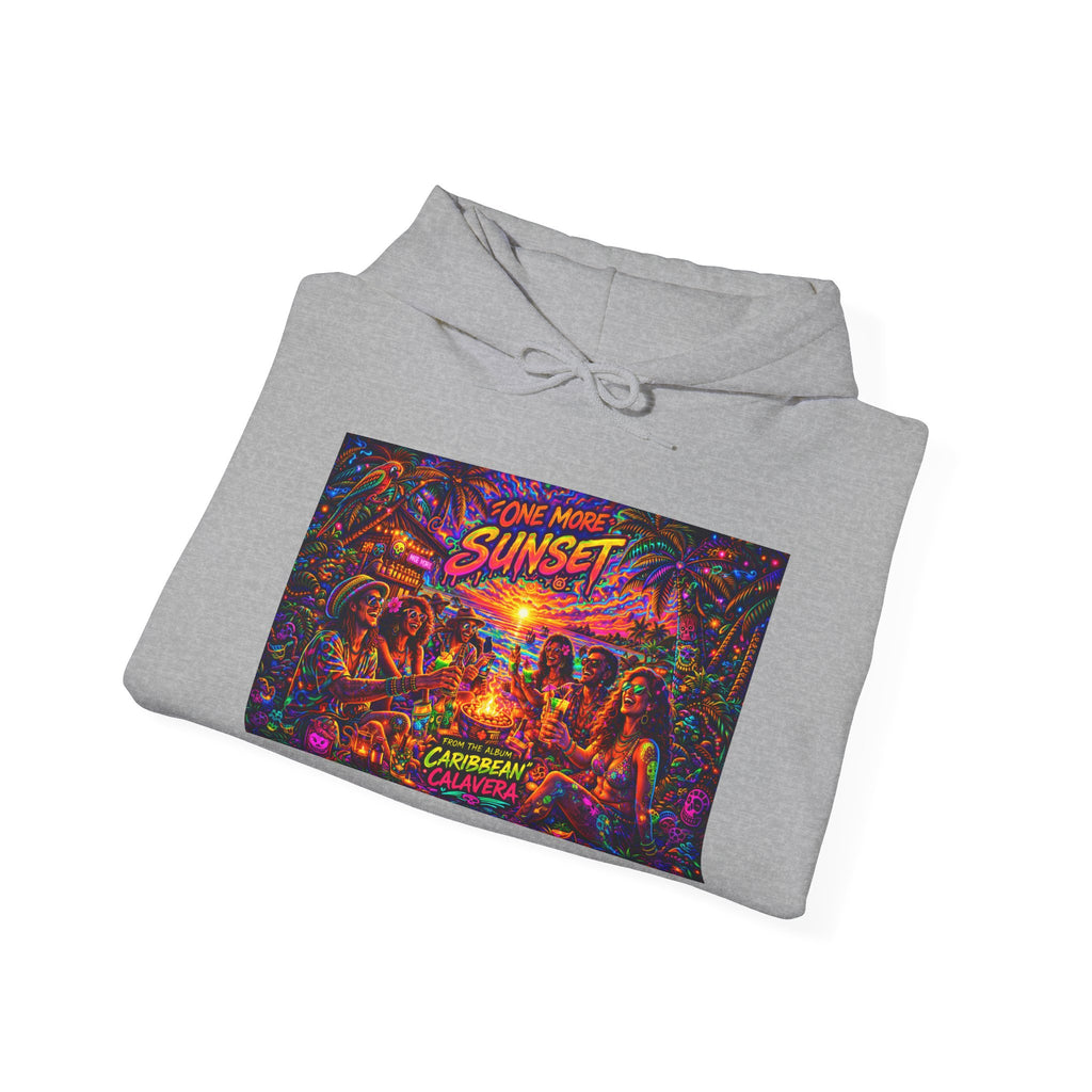 One More Sunset Carnival Hoodie Song Cover Art From The Caribbean Calavera Album — Tropical Festival Graphic Pullover