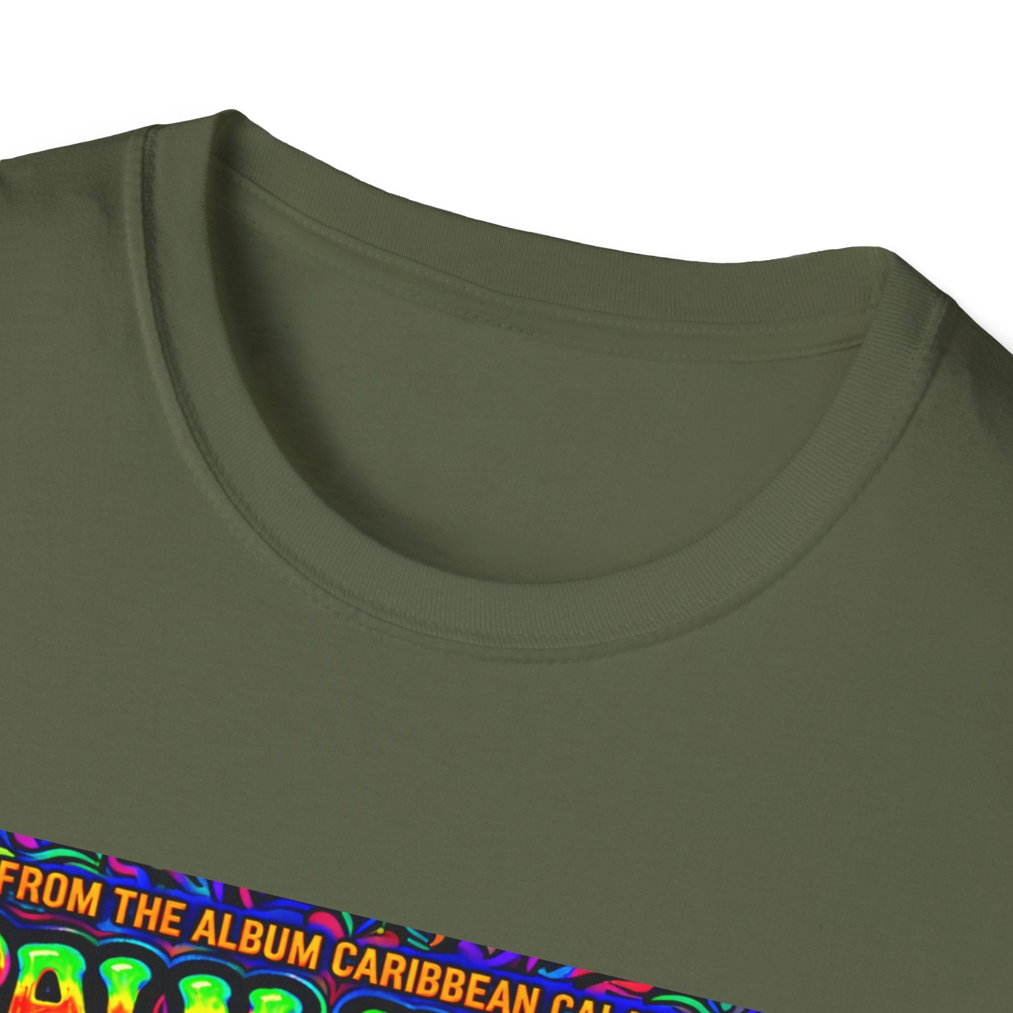 Palm Trees & Kisses Song Cover Art From The Caribbean Calavera Album  Tropical Graphic T-Shirt — Retro Sunset Beach Vibes