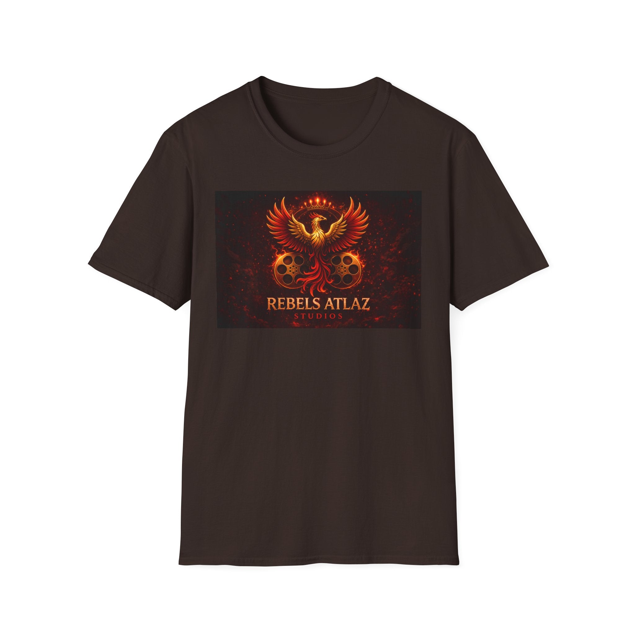 Rebelz Atlaz Film Studios Logo  Phoenix Skull T-Shirt