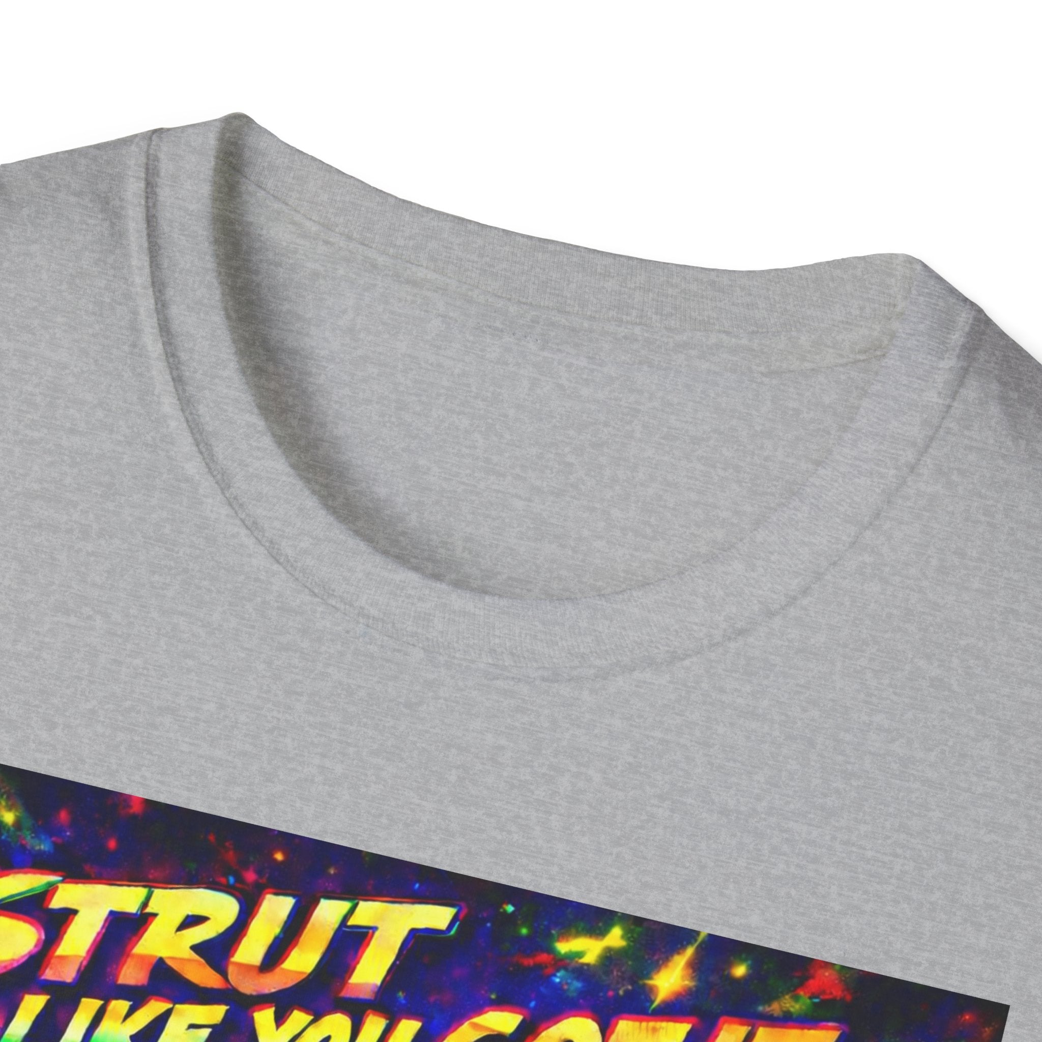 Strut Like You Got It Graphic T-Shirt  Song Cover Art From The Caribbean Calavera Album — Retro Neon Beach Vibe