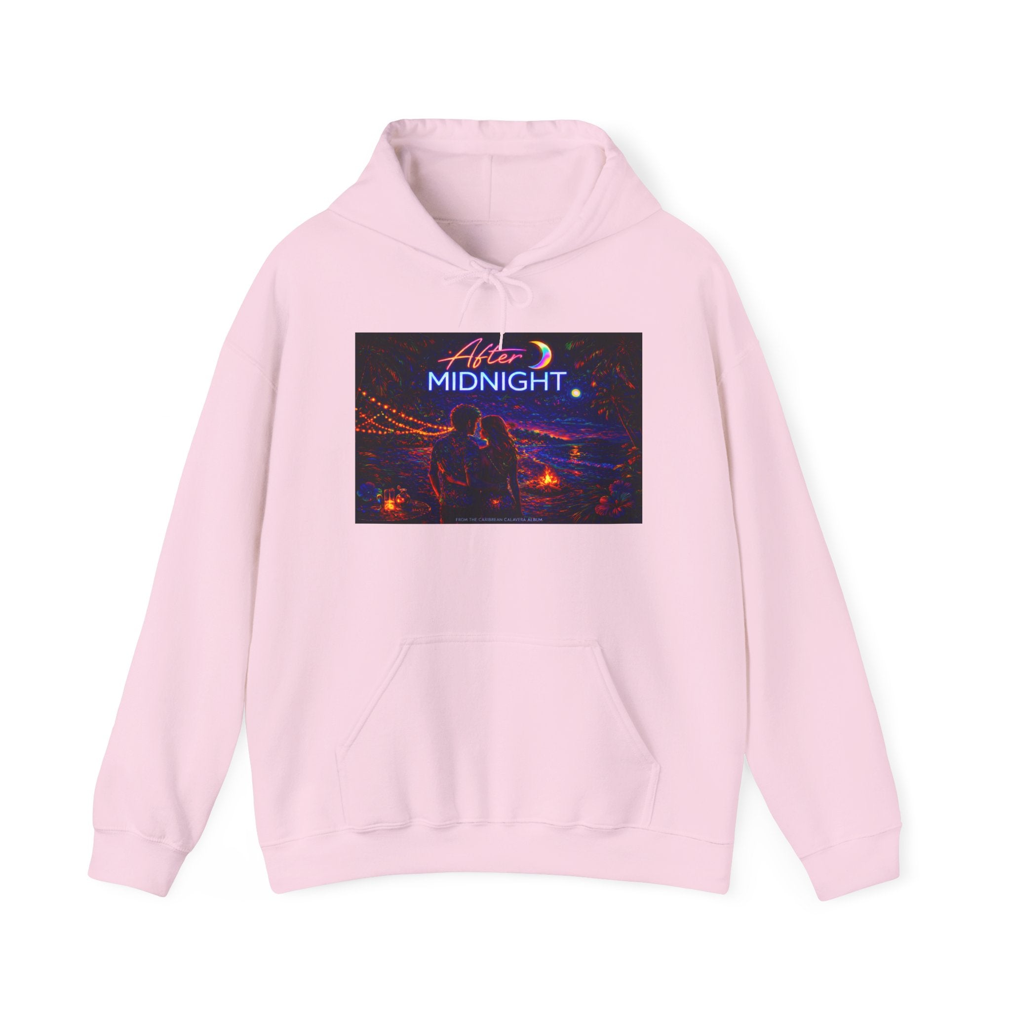 After Midnight Song Cover Art From The Caribbean Calavera Album Hoodie – Retro Neon 'After Midnight' Streetwear