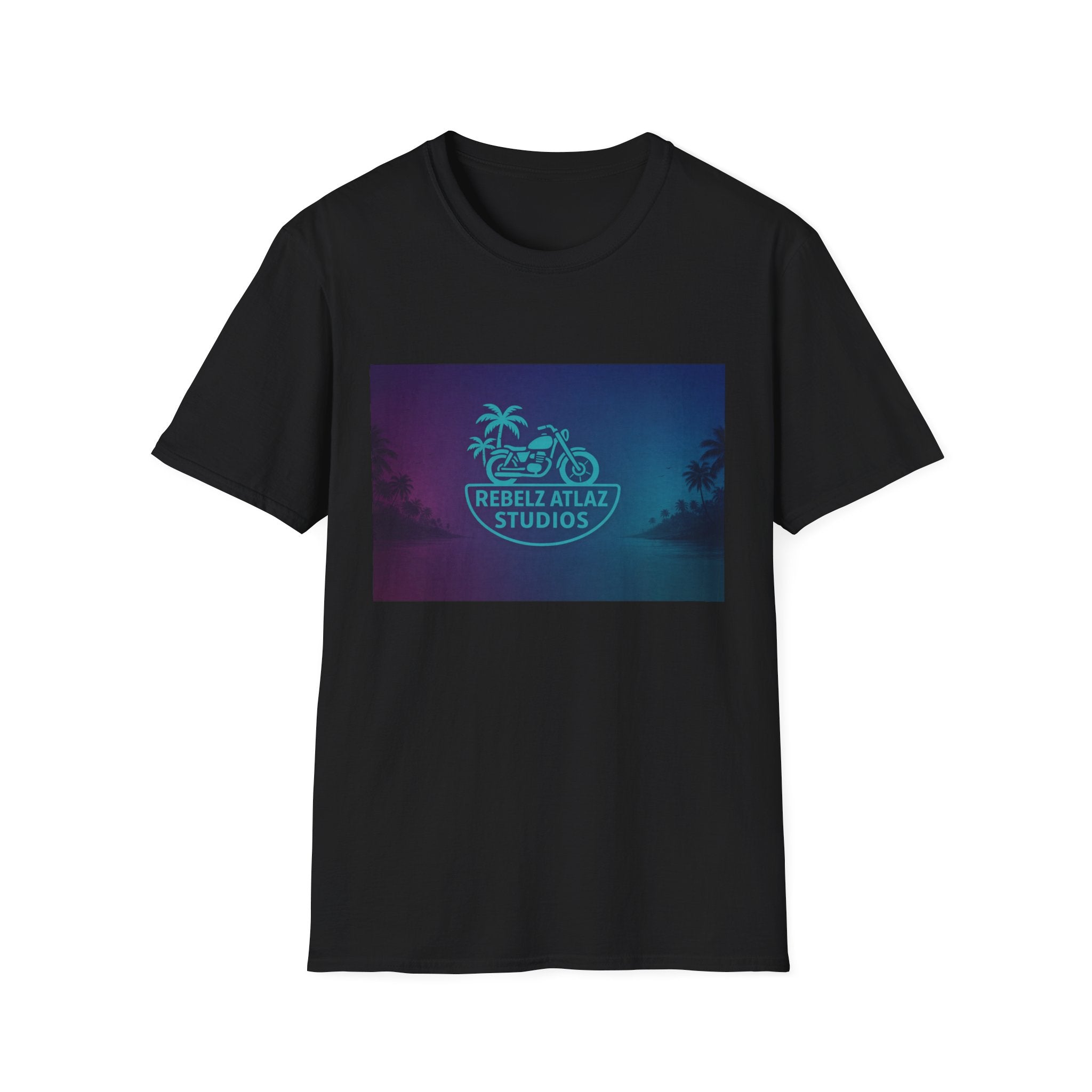 Rebel Ataz Studios Logo T-Shirt — Tropical Palm Graphic Tee