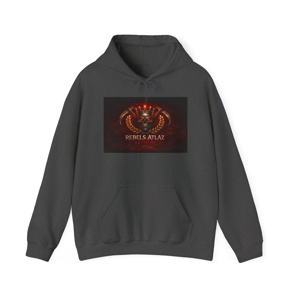 Rebelz Atlaz Films Studio Hoodie – Vintage Flaming Serpent Band Logo Pullover