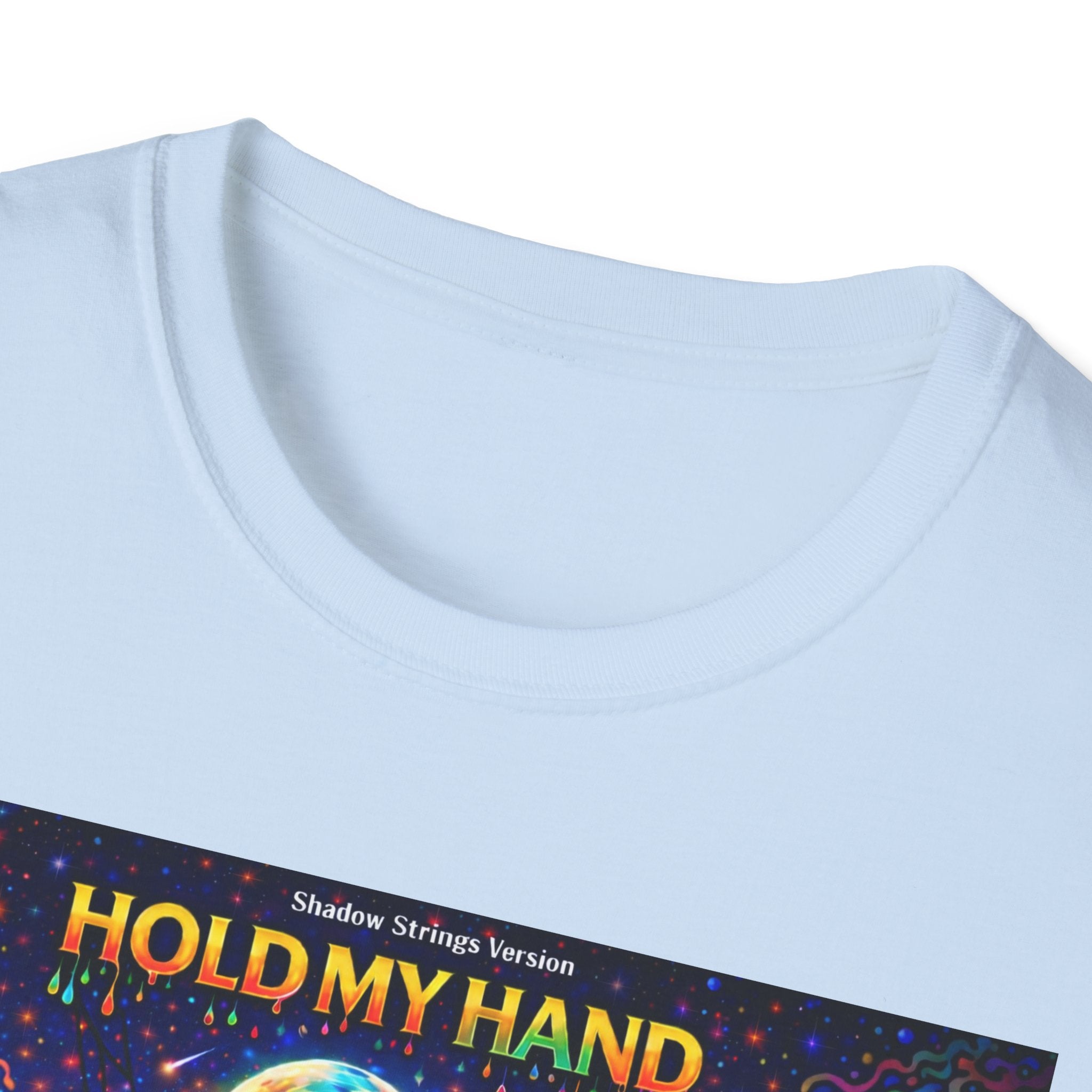 Hold My Hand Graphic T-Shirt  Song Cover Art From The Caribbean Calavera Album — Cosmic Couple Silhouette Tee