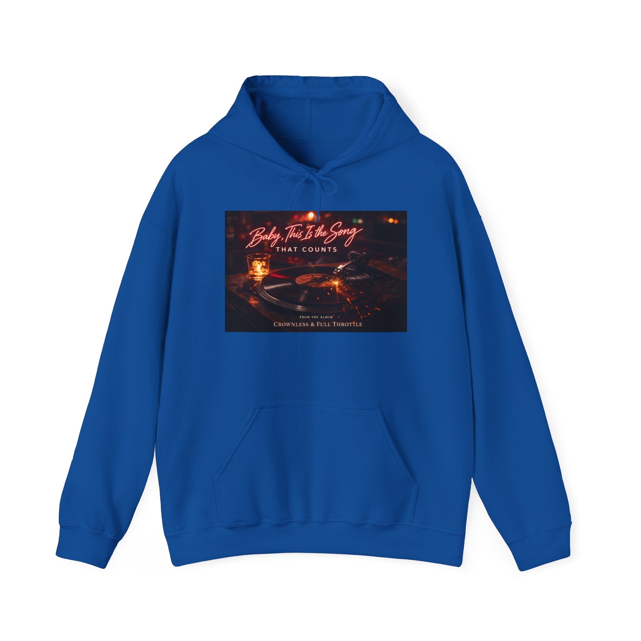 Baby, this is the song that counts  Graphic Sweatshirt Crownless and Full Throttle Album Cover Artwork Cozy Candlelight Hoodie –
