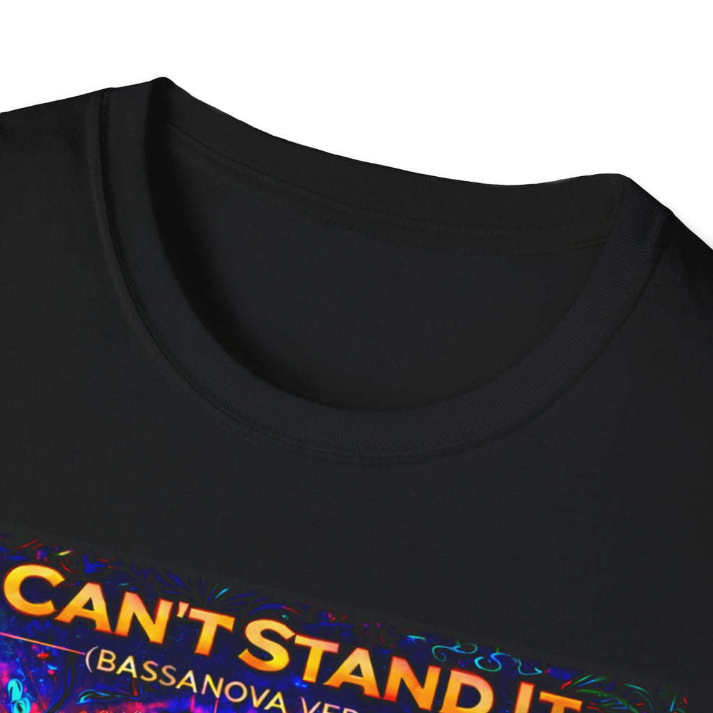 I Can't Stand It Dance T-Shirt   Song Cover Art From The Caribbean Calavera Album — Vibrant Caribbean Disco Sunset Tee