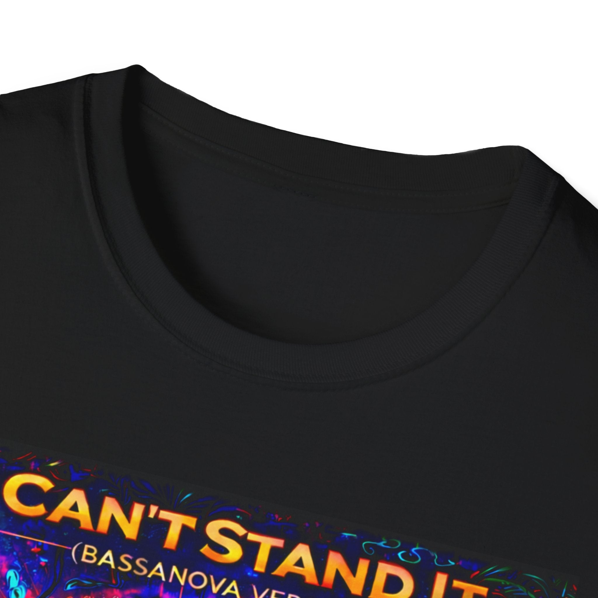 I Can't Stand It Dance T-Shirt   Song Cover Art From The Caribbean Calavera Album — Vibrant Caribbean Disco Sunset Tee