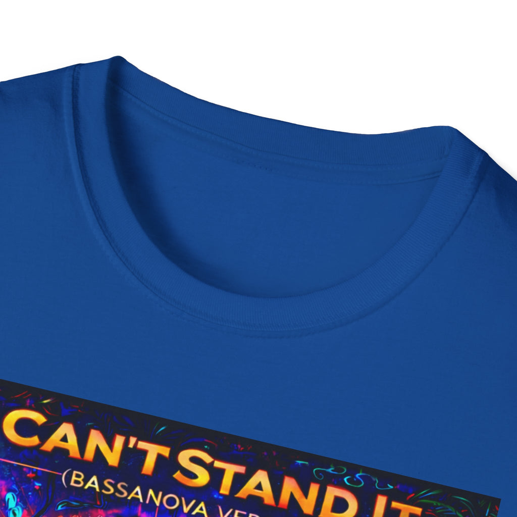 I Can't Stand It Dance T-Shirt   Song Cover Art From The Caribbean Calavera Album — Vibrant Caribbean Disco Sunset Tee