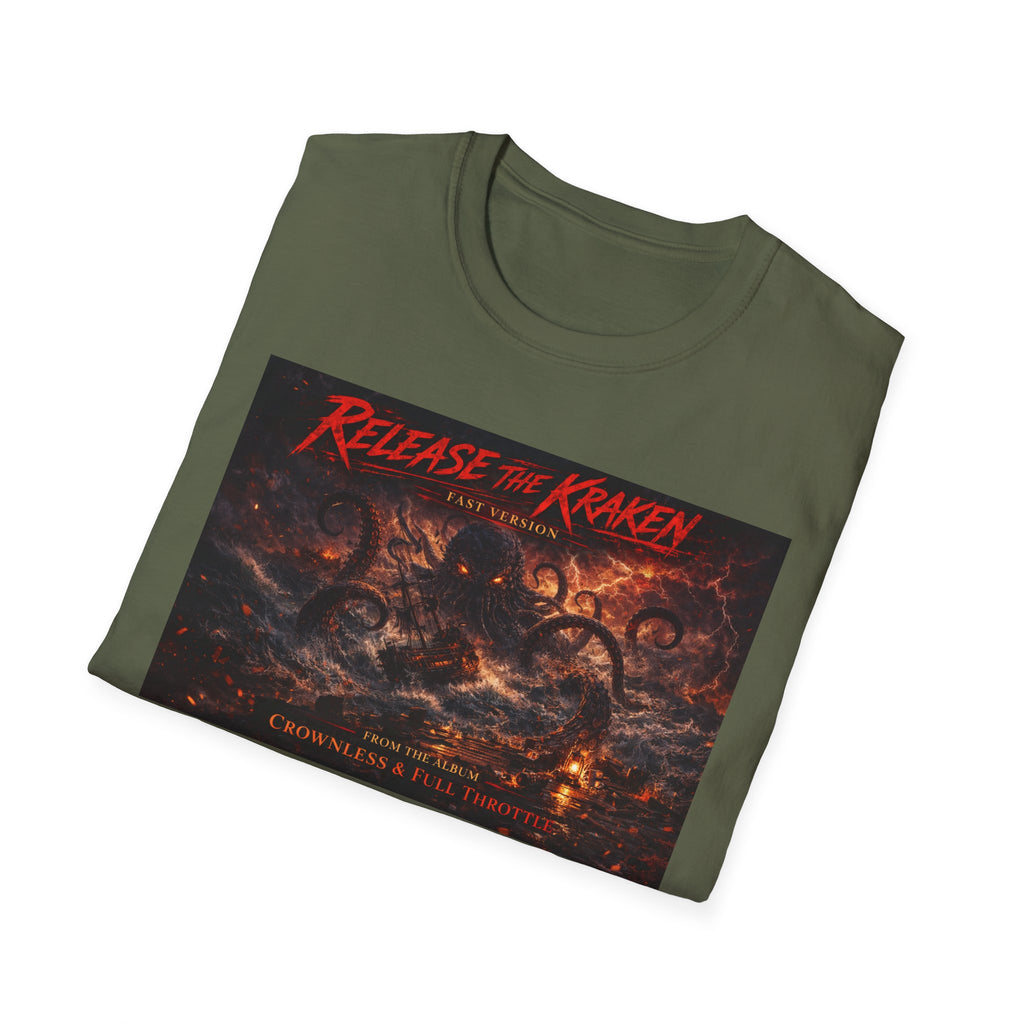 T-Shirt — 'Release the Kraken' Retro Nautical Kraken Graphic Tee