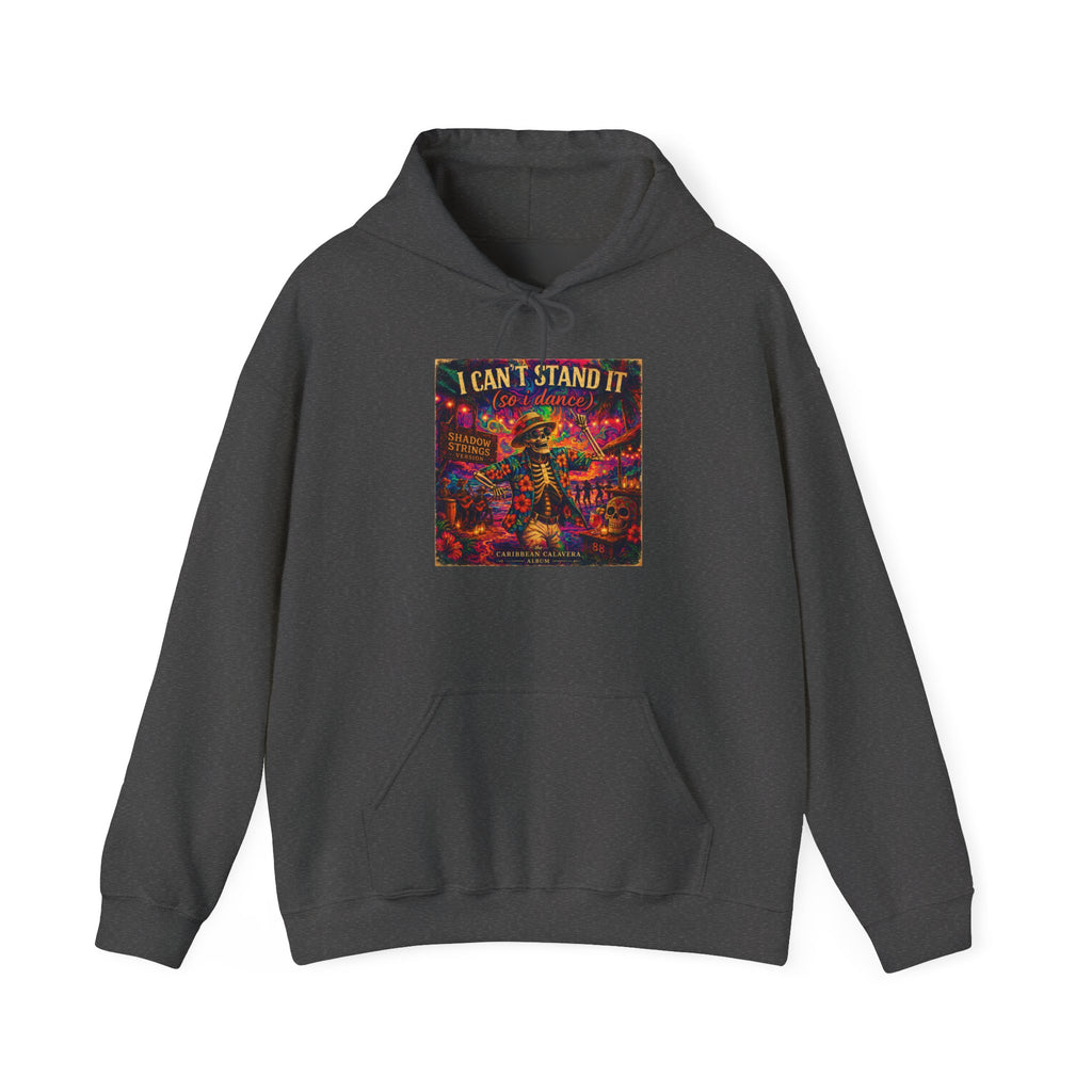 I Can't Stand It Hoodie -  Song Cover Art From The Caribbean Calavera Album  Retro Neon Skatepunk Graphic Pullover