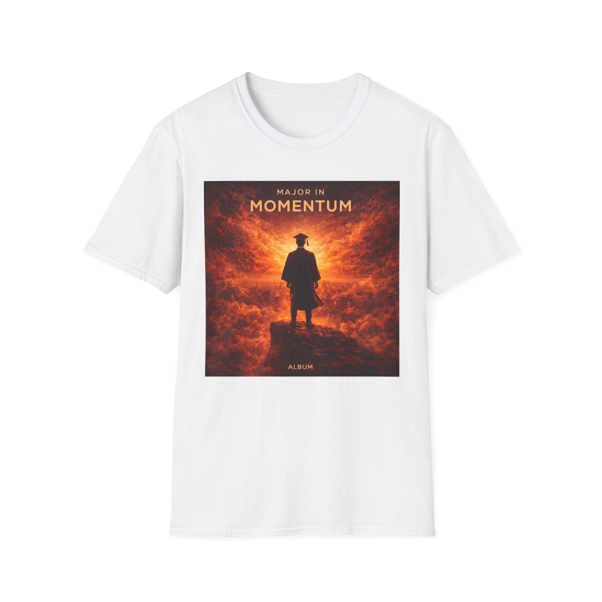 T‑Shirt – "Major in Momentum" Album Art Tee (Silhouette & Fiery Sky)