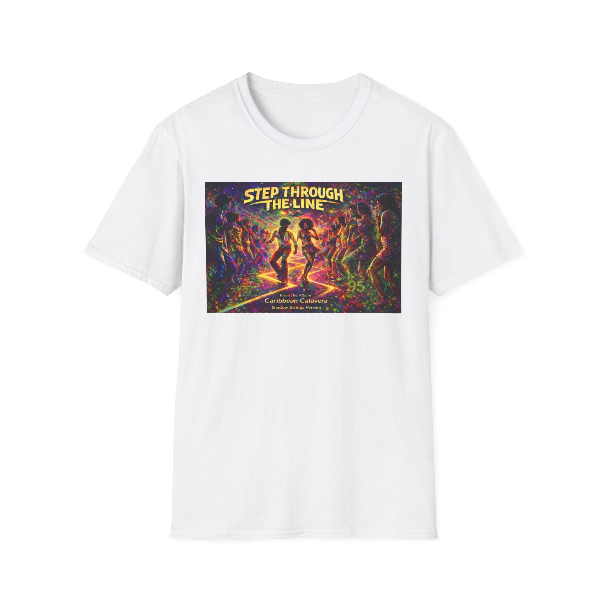 "Step Through The Line" Psychedelic Adventure Graphic Tee  Song Cover Art From The Caribbean Calavera Album