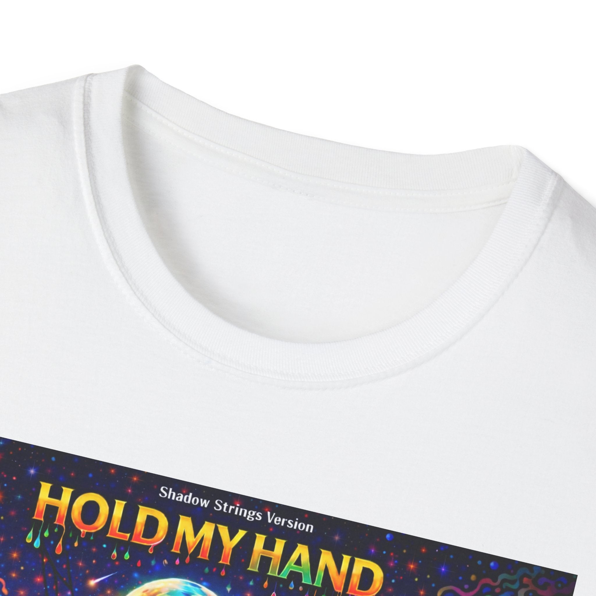 Hold My Hand Graphic T-Shirt  Song Cover Art From The Caribbean Calavera Album — Cosmic Couple Silhouette Tee