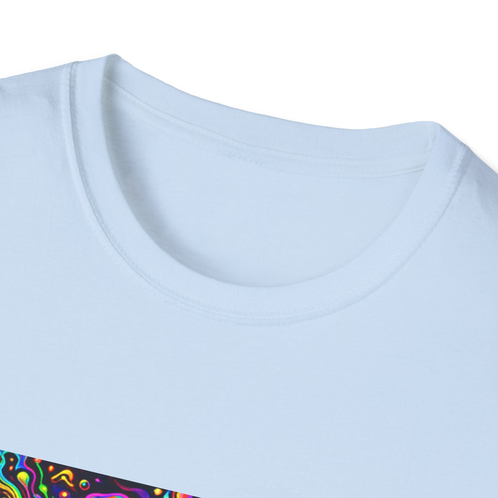 Funkify Graphic T‑Shirt   Song Cover Art From The Caribbean Calavera Album — Psychedelic Neon Music Art Tee