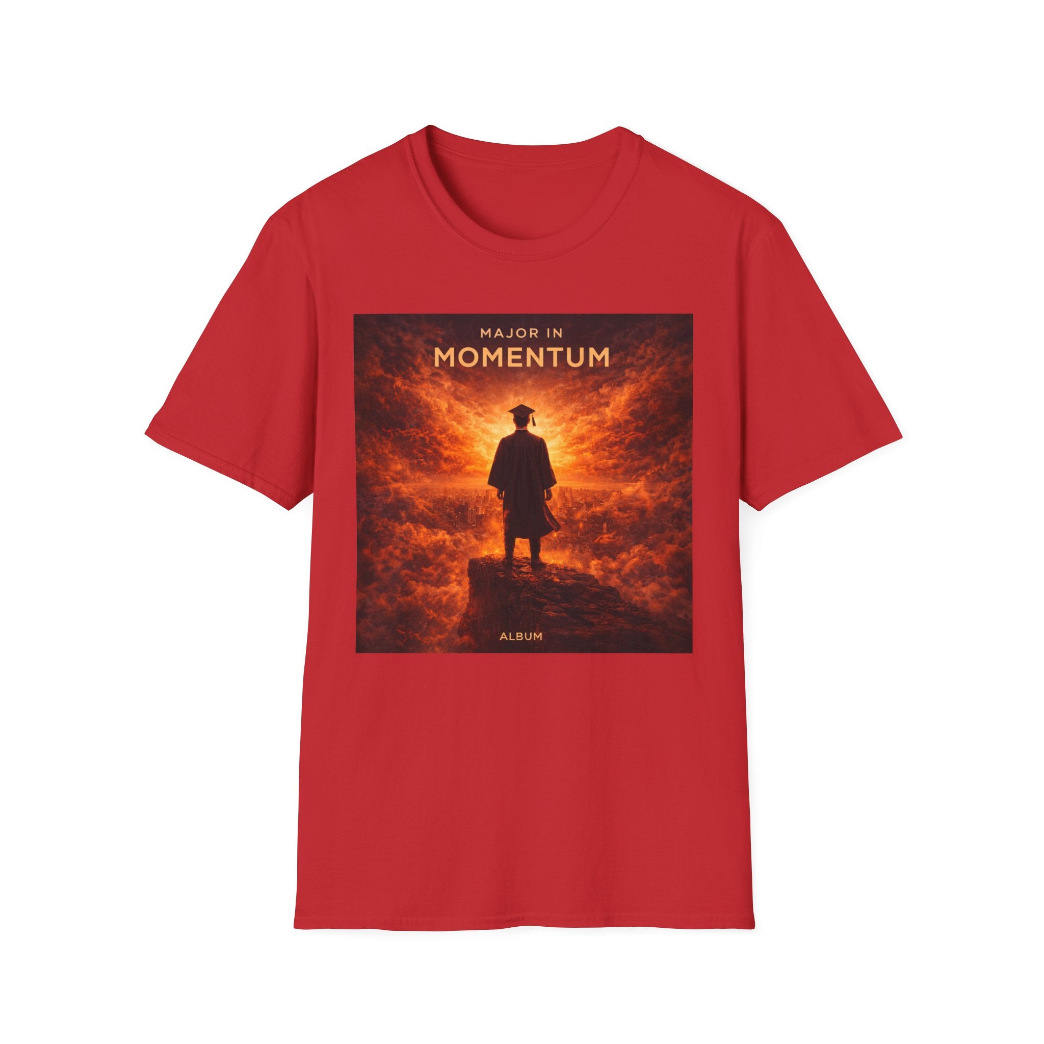 T‑Shirt – "Major in Momentum" Album Art Tee (Silhouette & Fiery Sky)