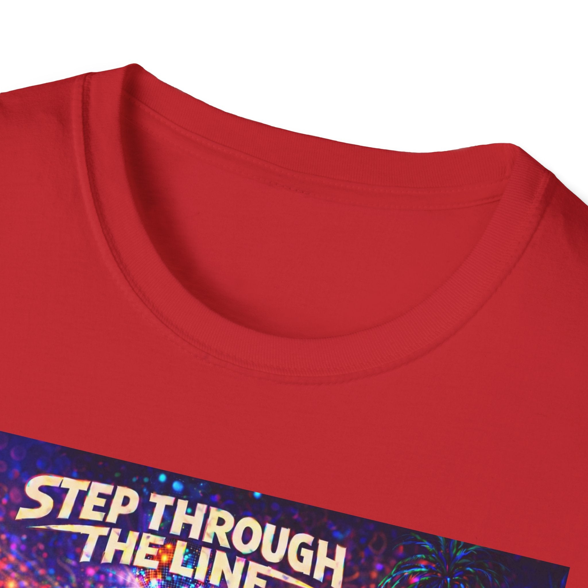 Step Through The Line T-Shirt Song Cover Art From The Caribbean Calavera Album  — Psychedelic Rainbow Silhouette Graphic Tee