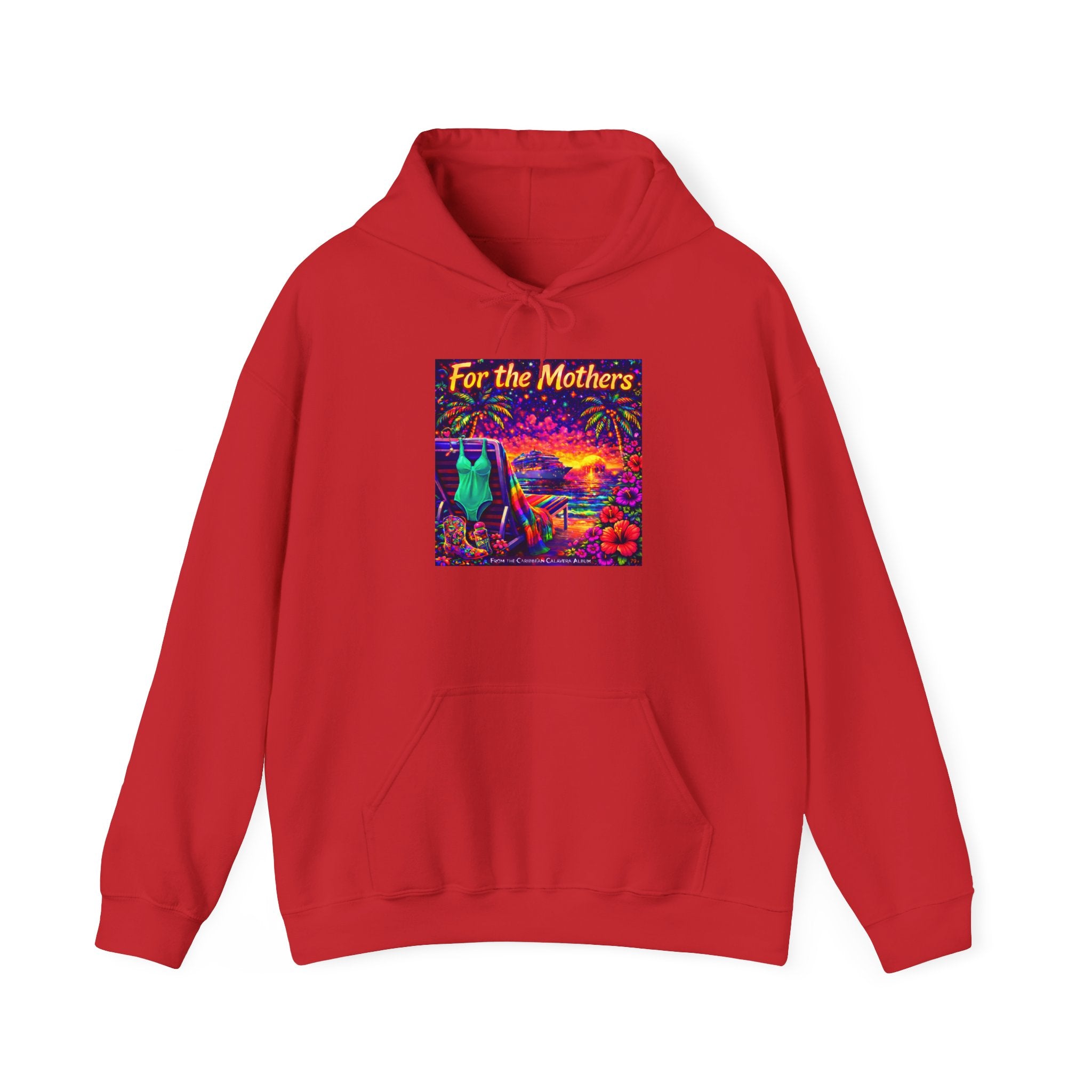For the Mothers Hoodie —   Song Cover Art From The Caribbean Calavera Album  Psychedelic Moonlit Cat Art Sweatshirt